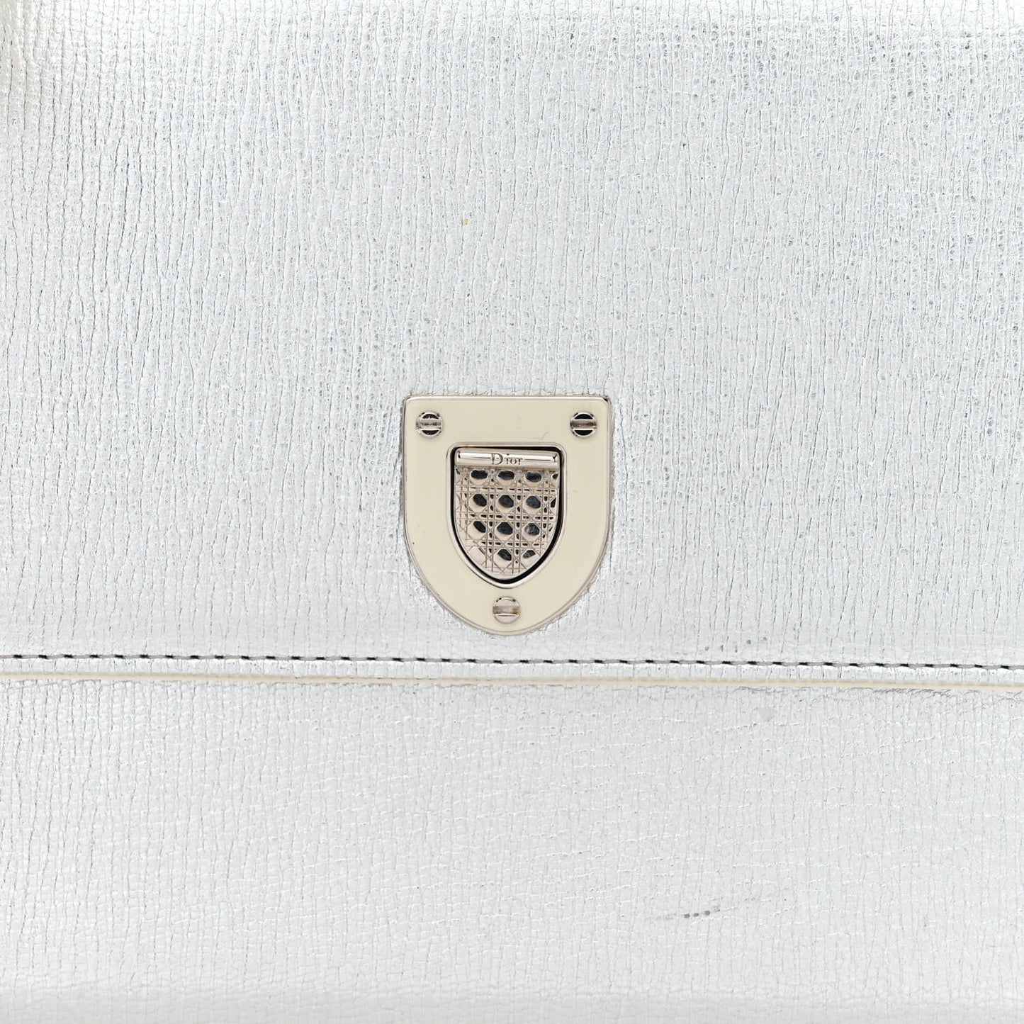 Goatskin Diorever Wallet On Chain Argent