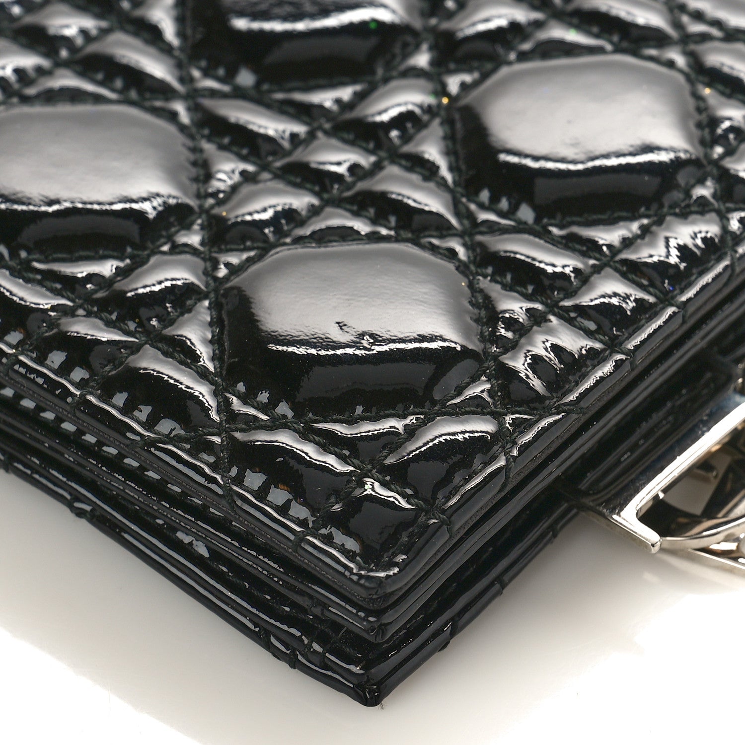 Christian Dior Patent Cannage LADY DIOR Clutch Black 8 of 10