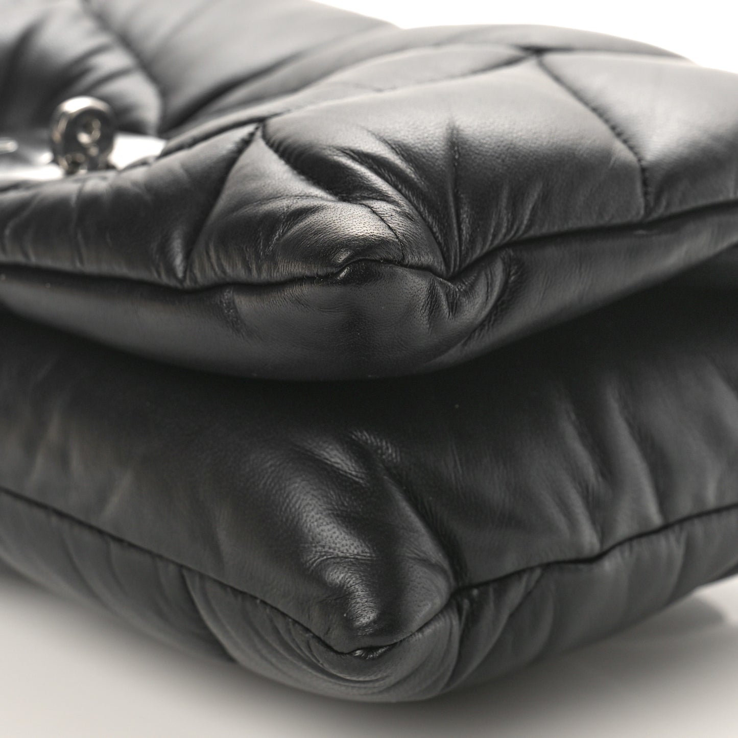 Nappa Pillow Quilted Little Softie Bag Black