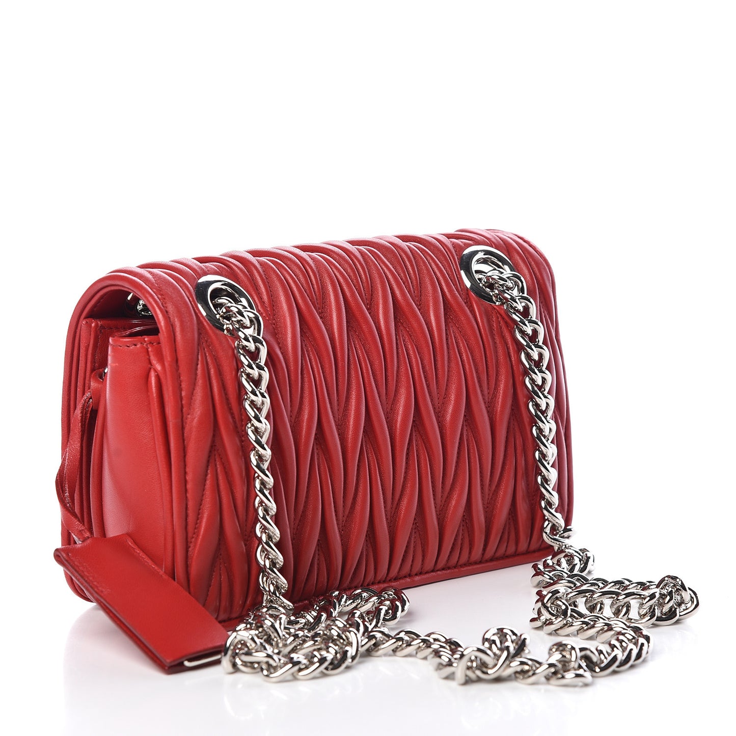 Nappa Matelasse Club Shoulder Bag Fuoco