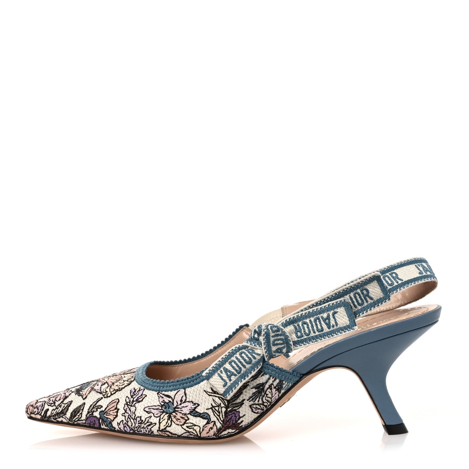 Christian Dior Canvas Embroidered J'Adior Slingback 65mm Pumps 38