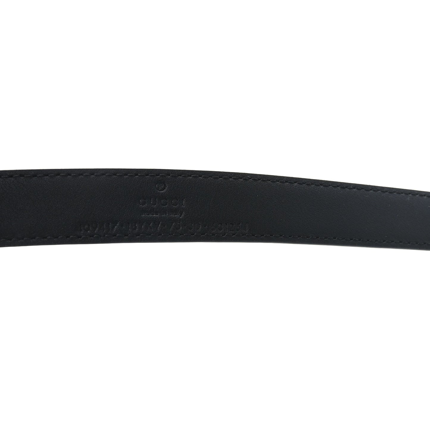 Azalea Calfskin Enamel Monochrome Double G 20mm Belt 75 30 Black
