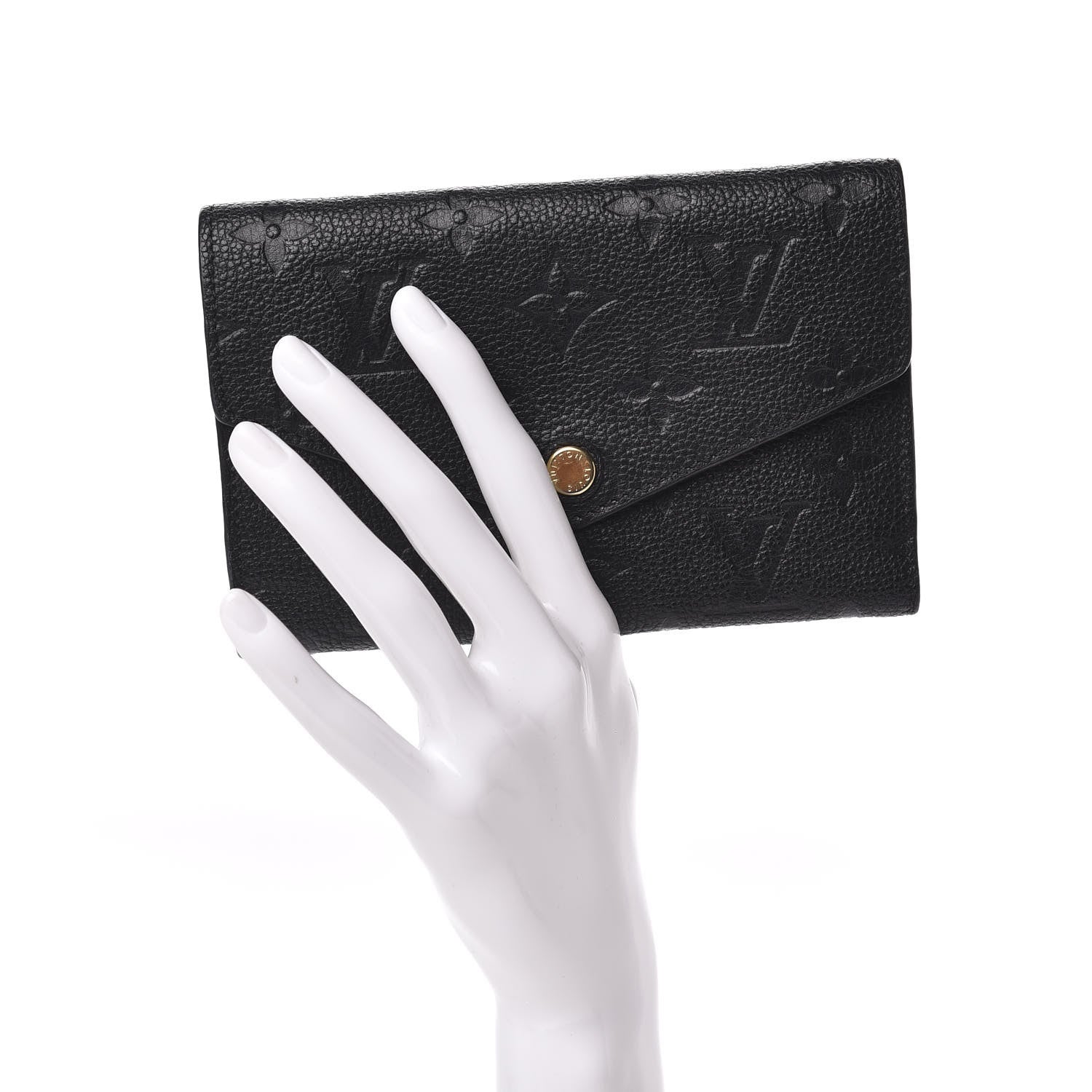 Louis Vuitton Empreinte Compact Curieuse Wallet Black 2 of 7