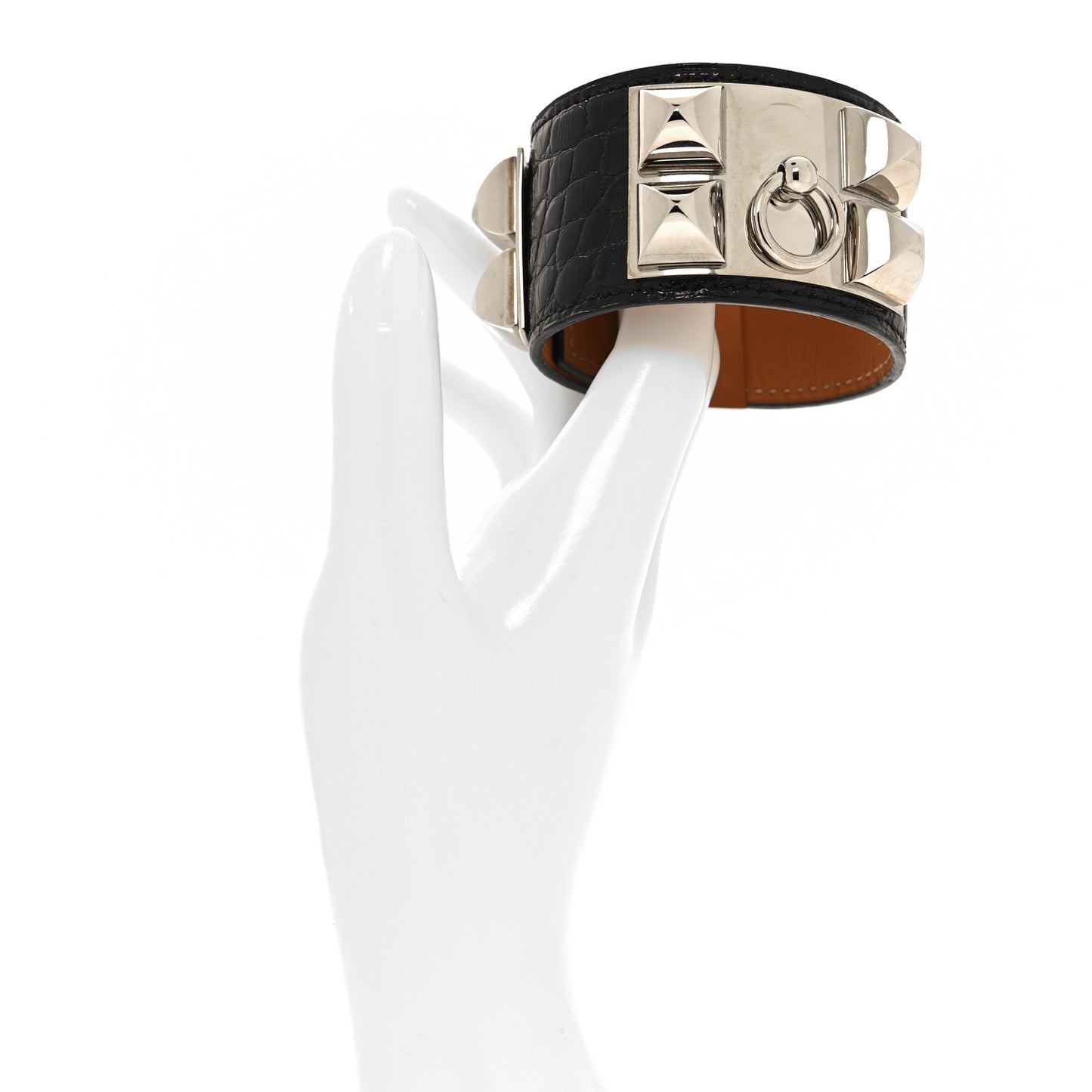 Shiny Alligator Collier De Chien CDC Bracelet Black