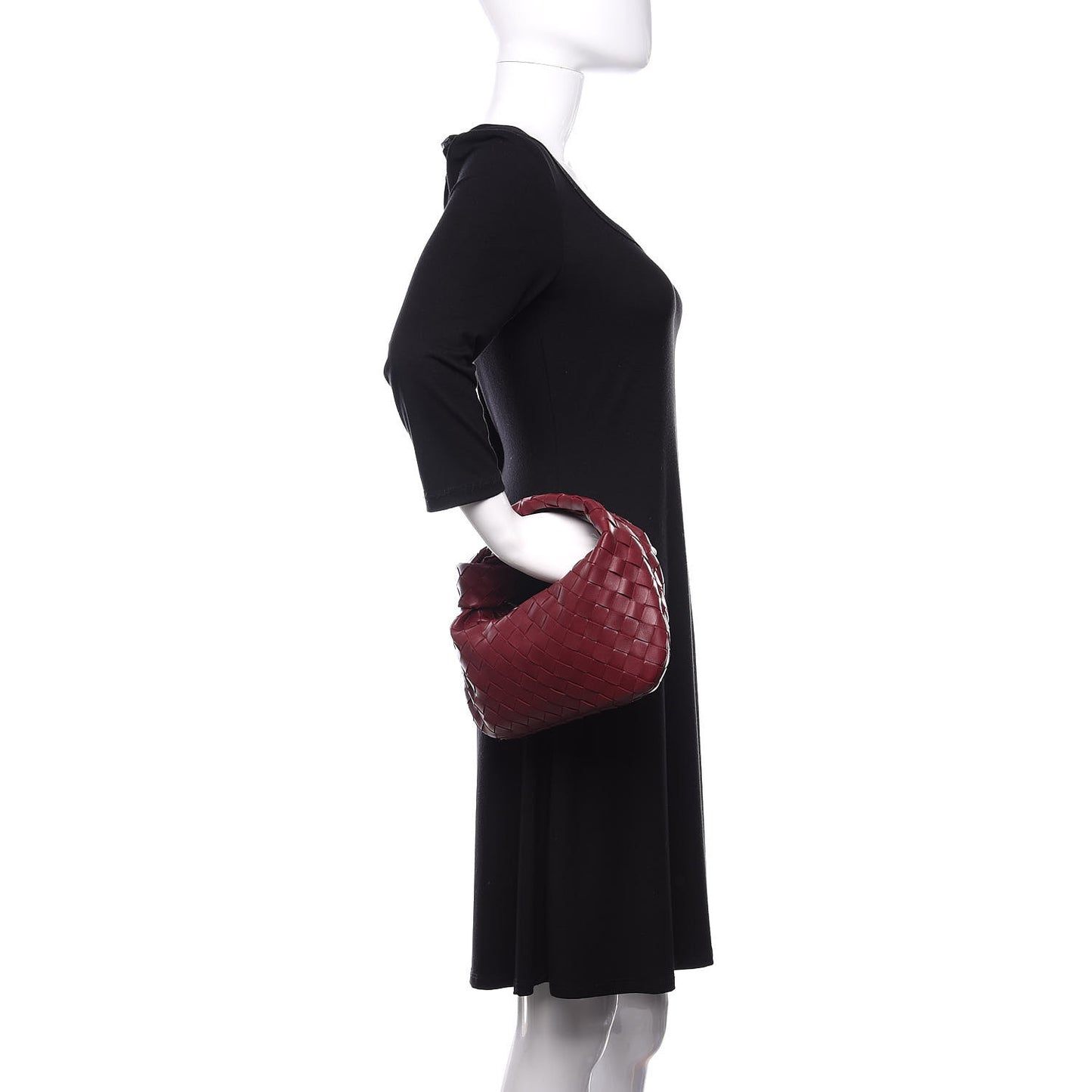 Nappa Intrecciato Mini Jodie Burgundy