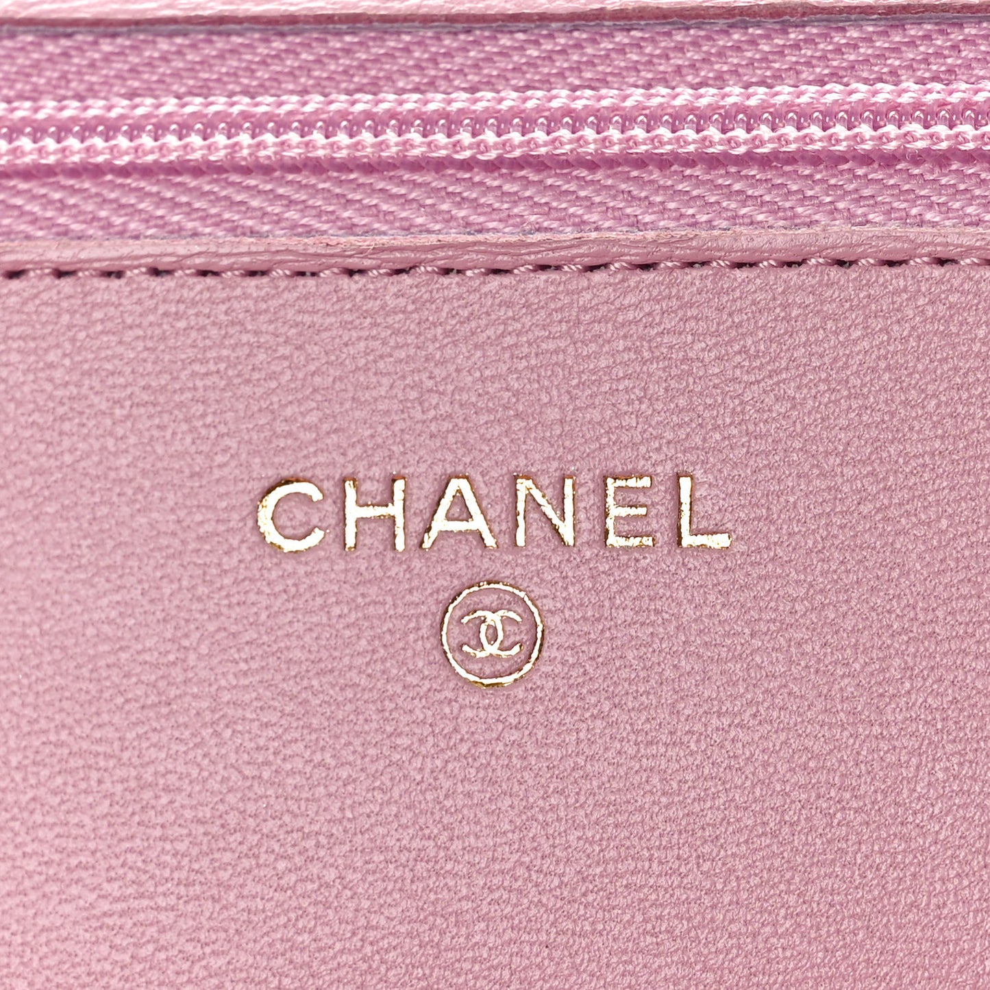 Lambskin Quilted Wallet On Chain WOC Pink