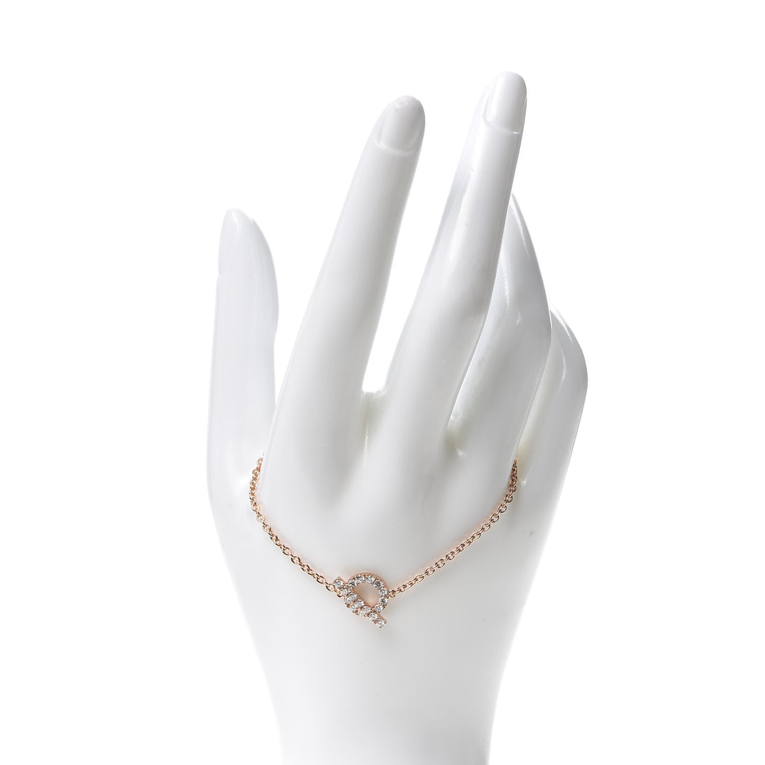 Hermes 18K Rose Gold Diamond Finesse Bracelet ST 2 of 5