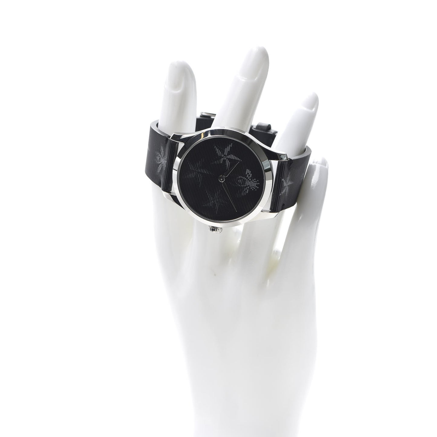 Stainless Steel Calfskin 38mm G-Timeless Bee Star Hologram Quartz Watch Black