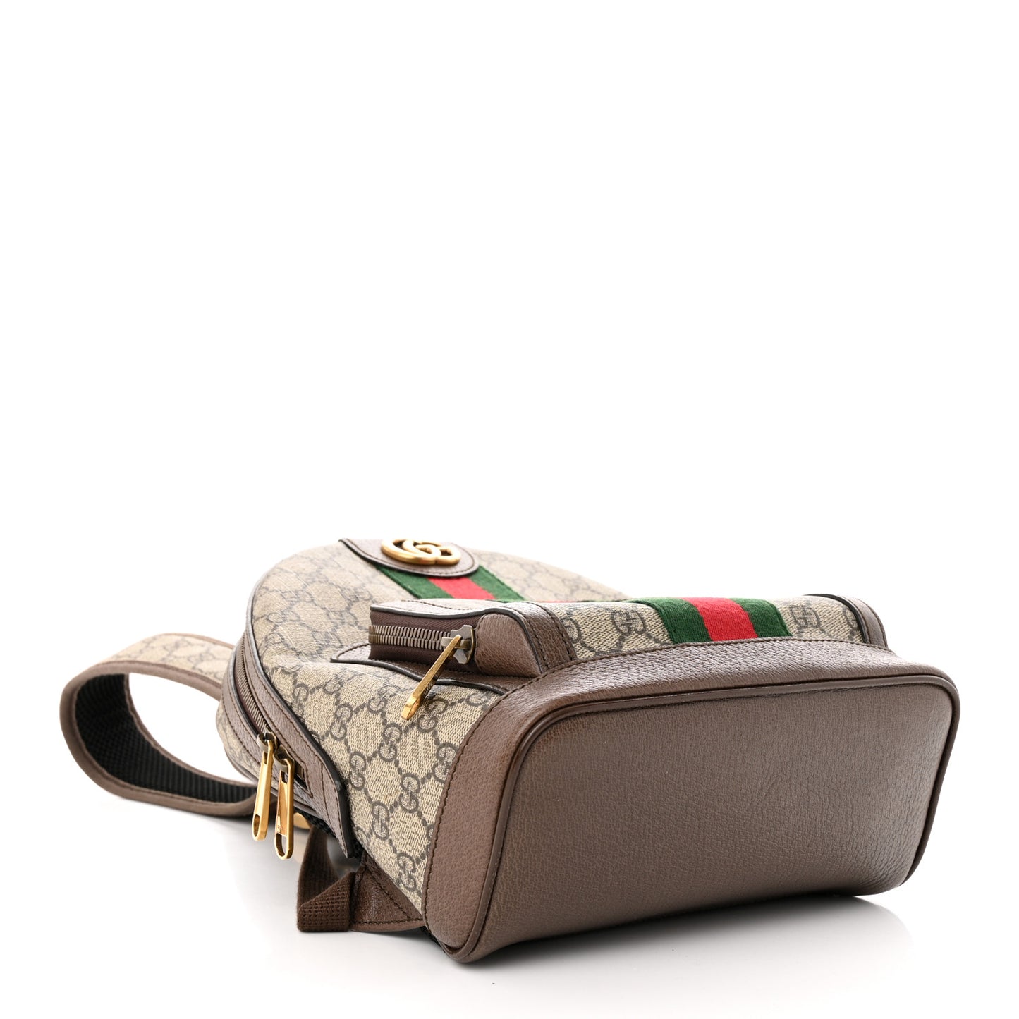 GG Supreme Monogram Calfskin Web Small Ophidia Day Backpack Beige Ebony New Acero
