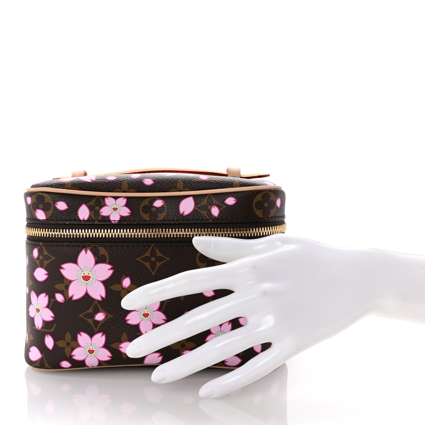 X TM Monogram Cherry Blossom Nice Mini Sakura Brown