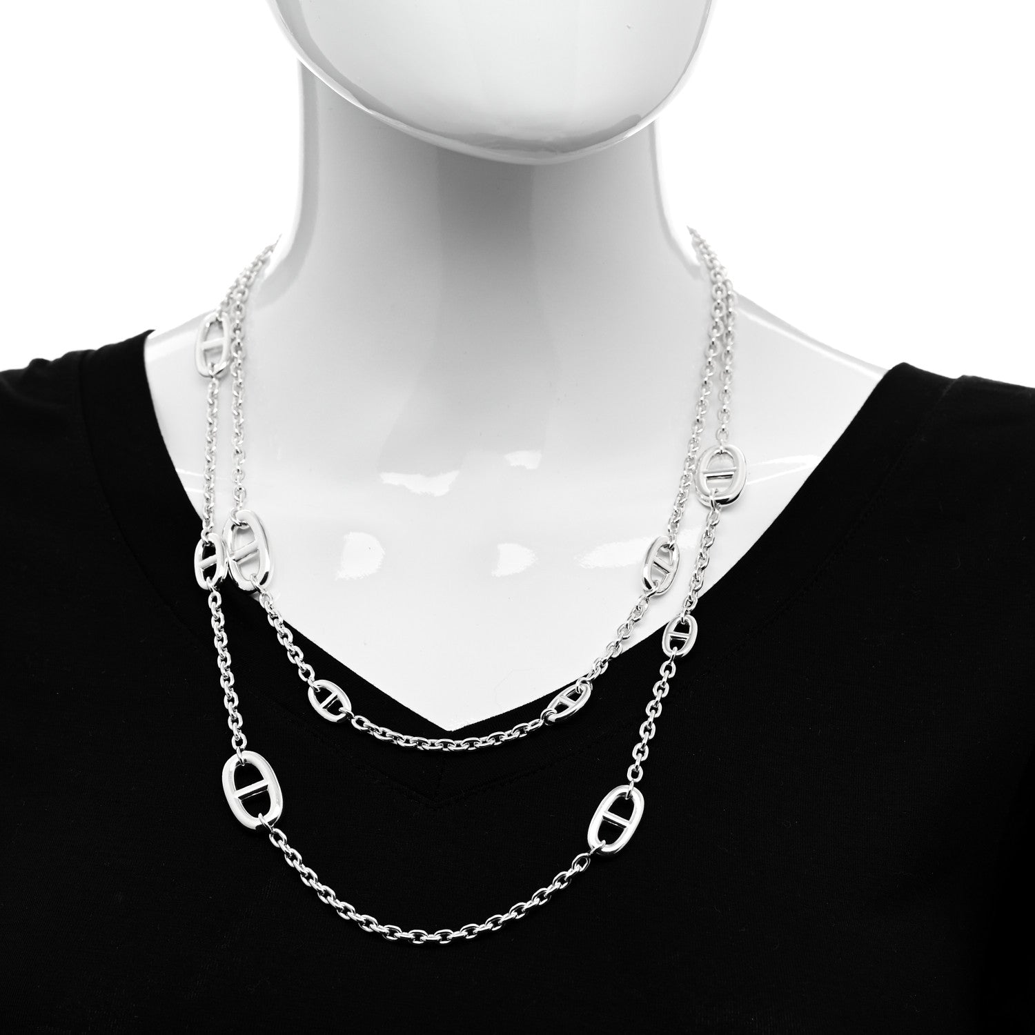 Hermes Sterling Silver Farandole Necklace 120 2 of 7