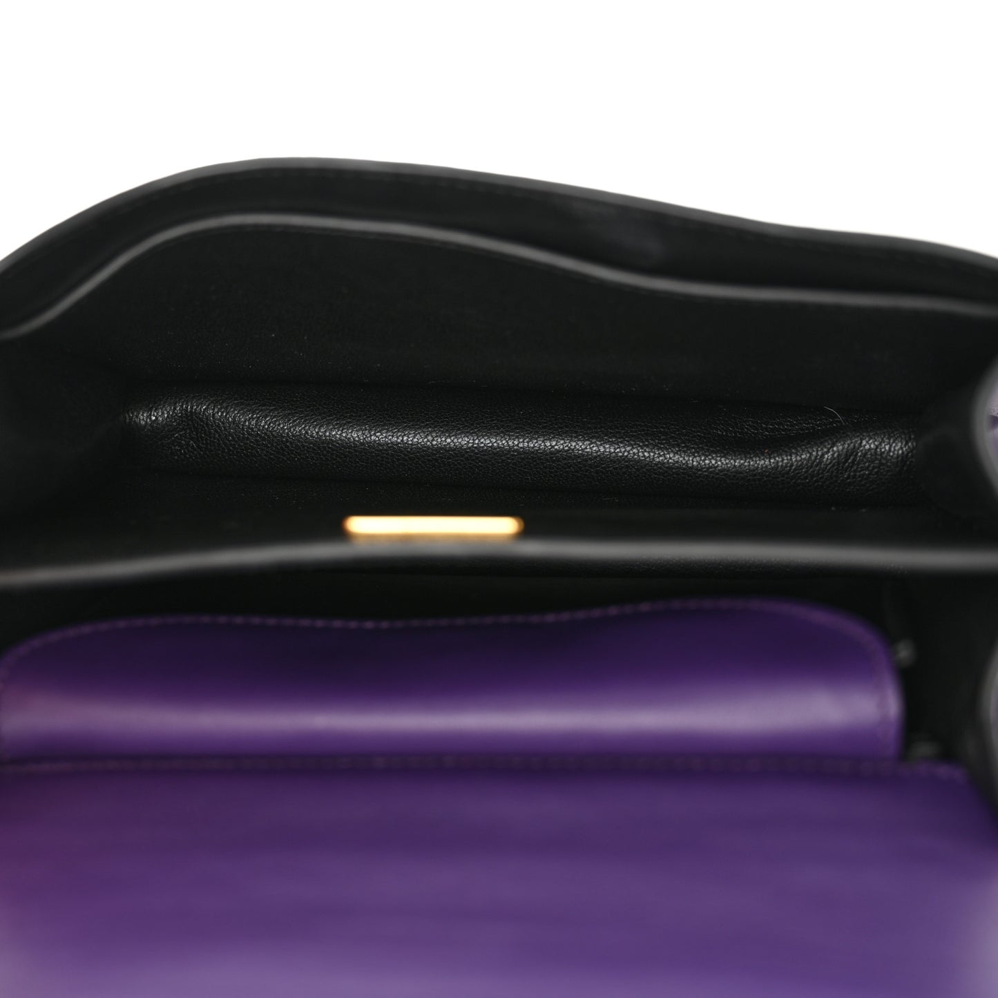 City Calfskin Saffiano Cahier Bag Purple Black