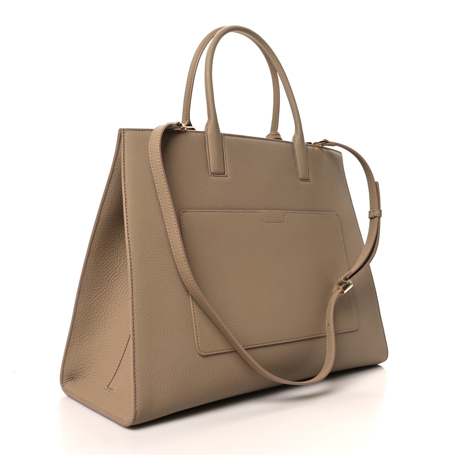 Burberry Grained Calfskin Medium Frances Tote Oat Beige 3 of 9