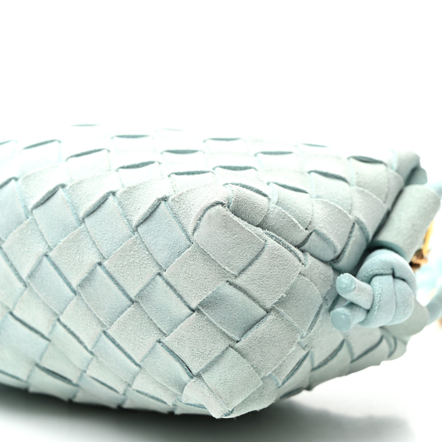 Suede Intrecciato Loop Camera Bag Teal