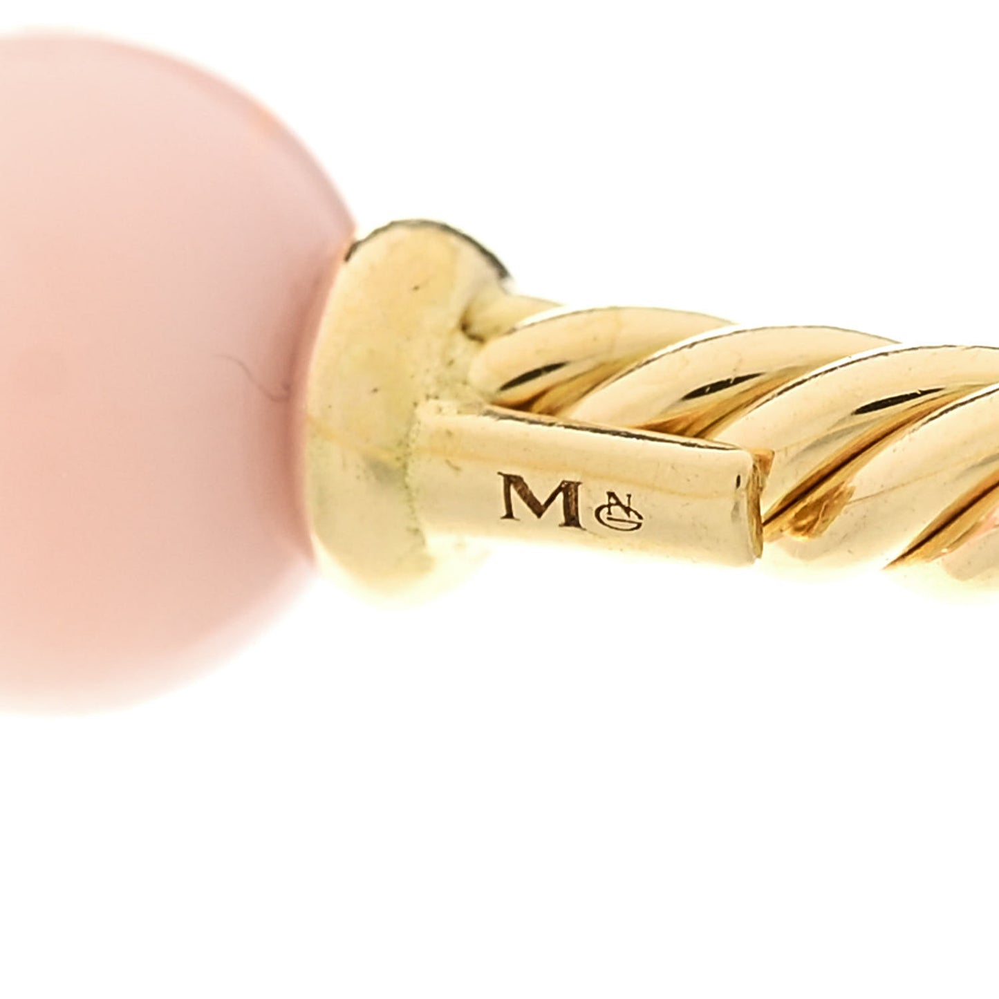 18K Yellow Gold Pink Opal 7mm Solari Bracelet