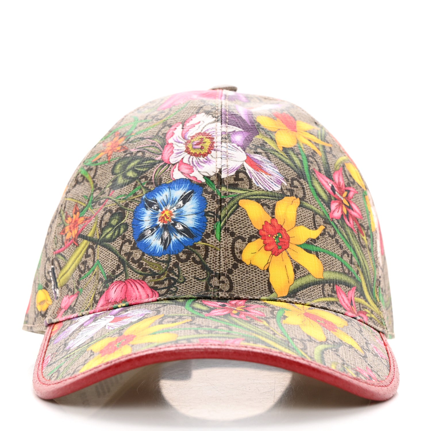 Gucci GG Supreme Flora Claudia Baseball Hat 59 XL Red 3 of 11