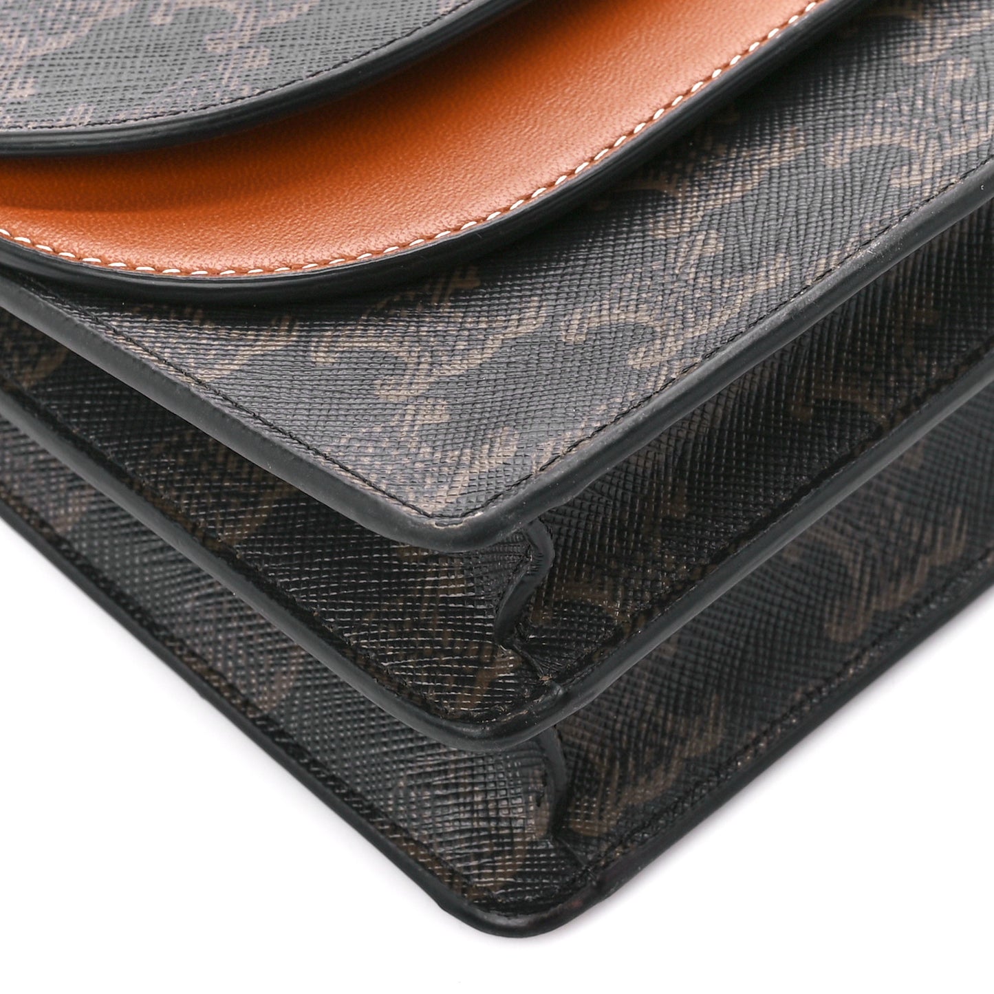 Triomphe Canvas Lambskin Wallet On Strap Tan
