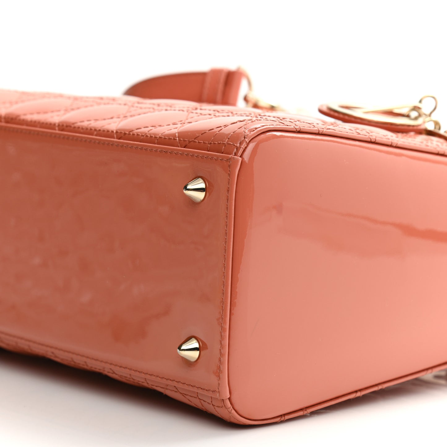 Patent Cannage Medium Lady Dior Pink
