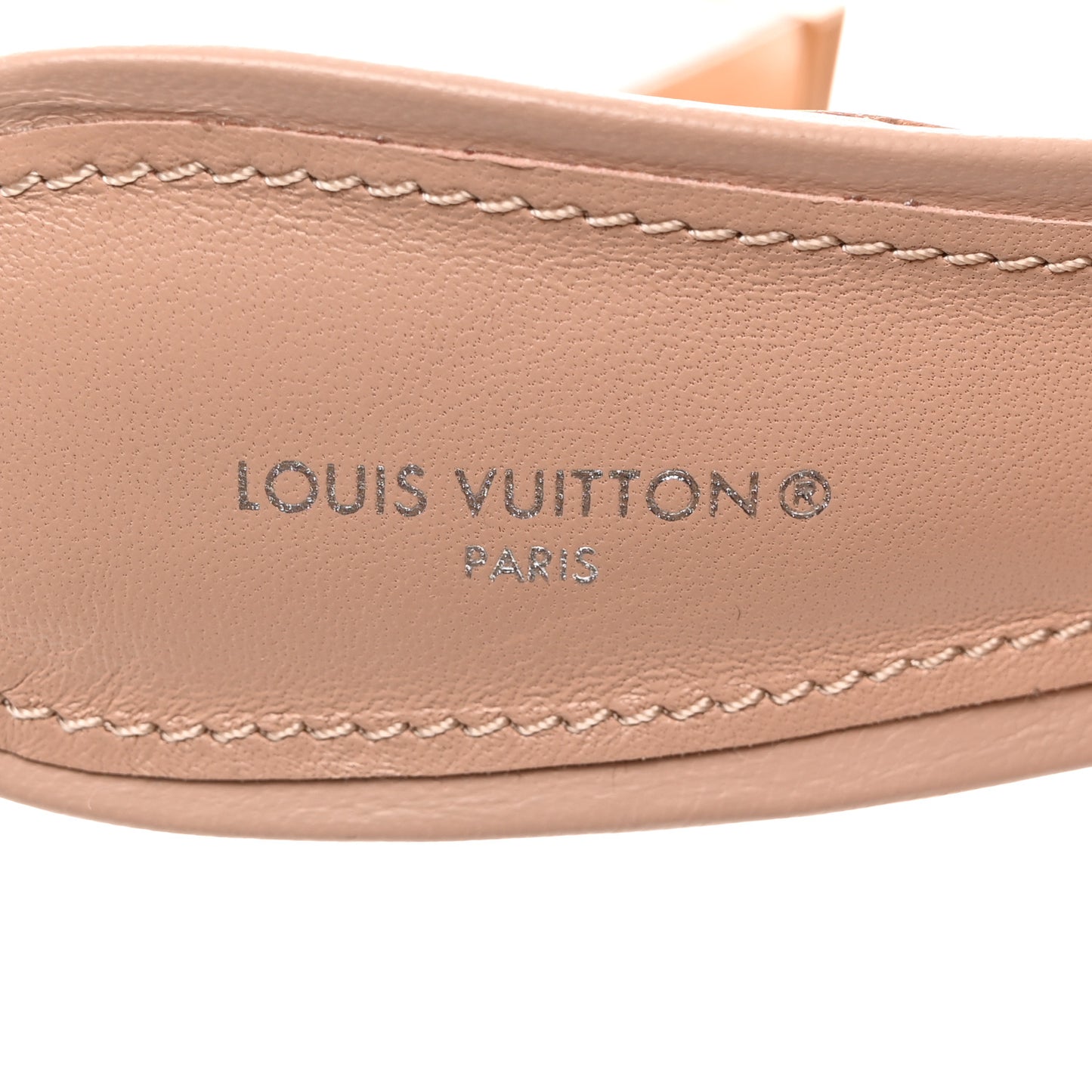 Lambskin Embossed Monogram Revival Mules 38 Beige
