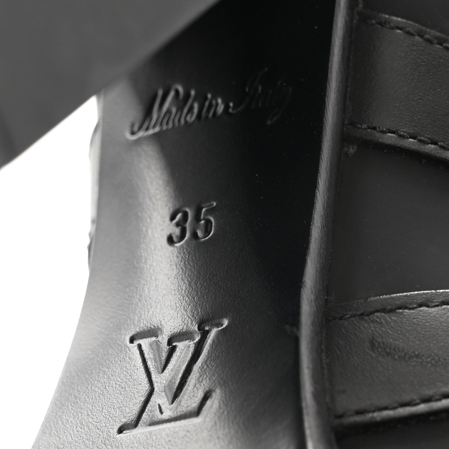 Suede Calfskin Monogram Star Trail Ankle Boots 35 Black