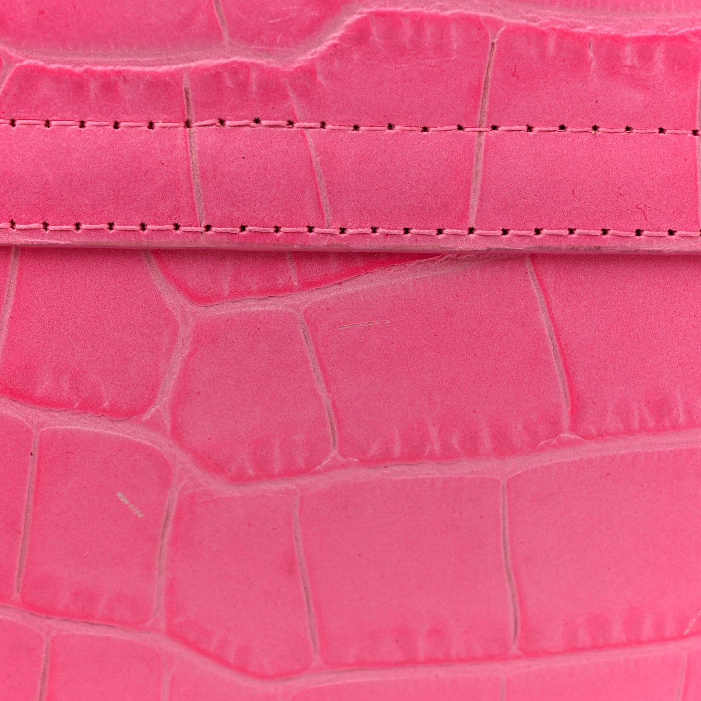 Calfskin Crocodile Embossed Le Riviera Pink