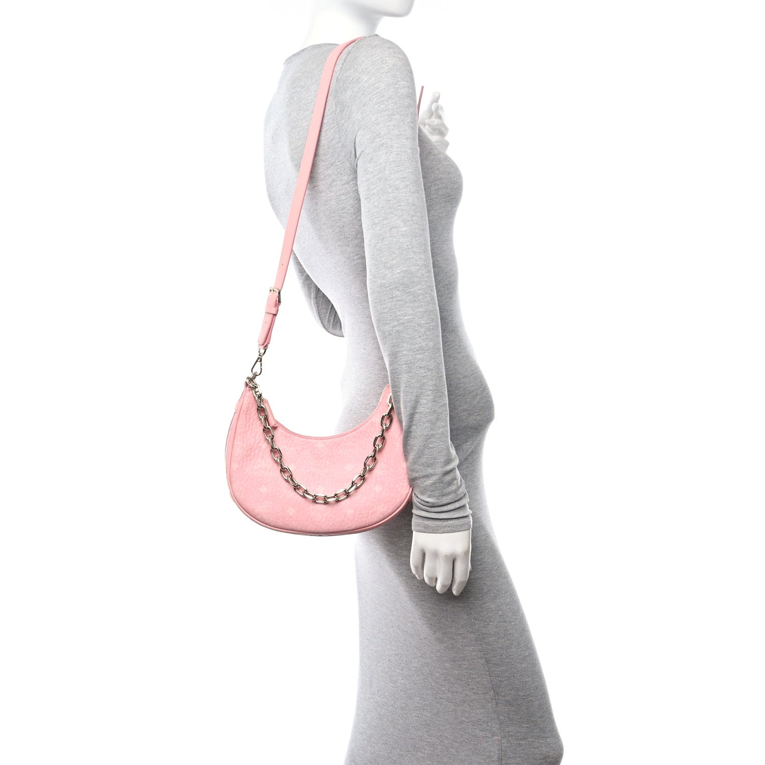 MCM Visetos Small Aren Hobo Blossom Pink 2 of 10