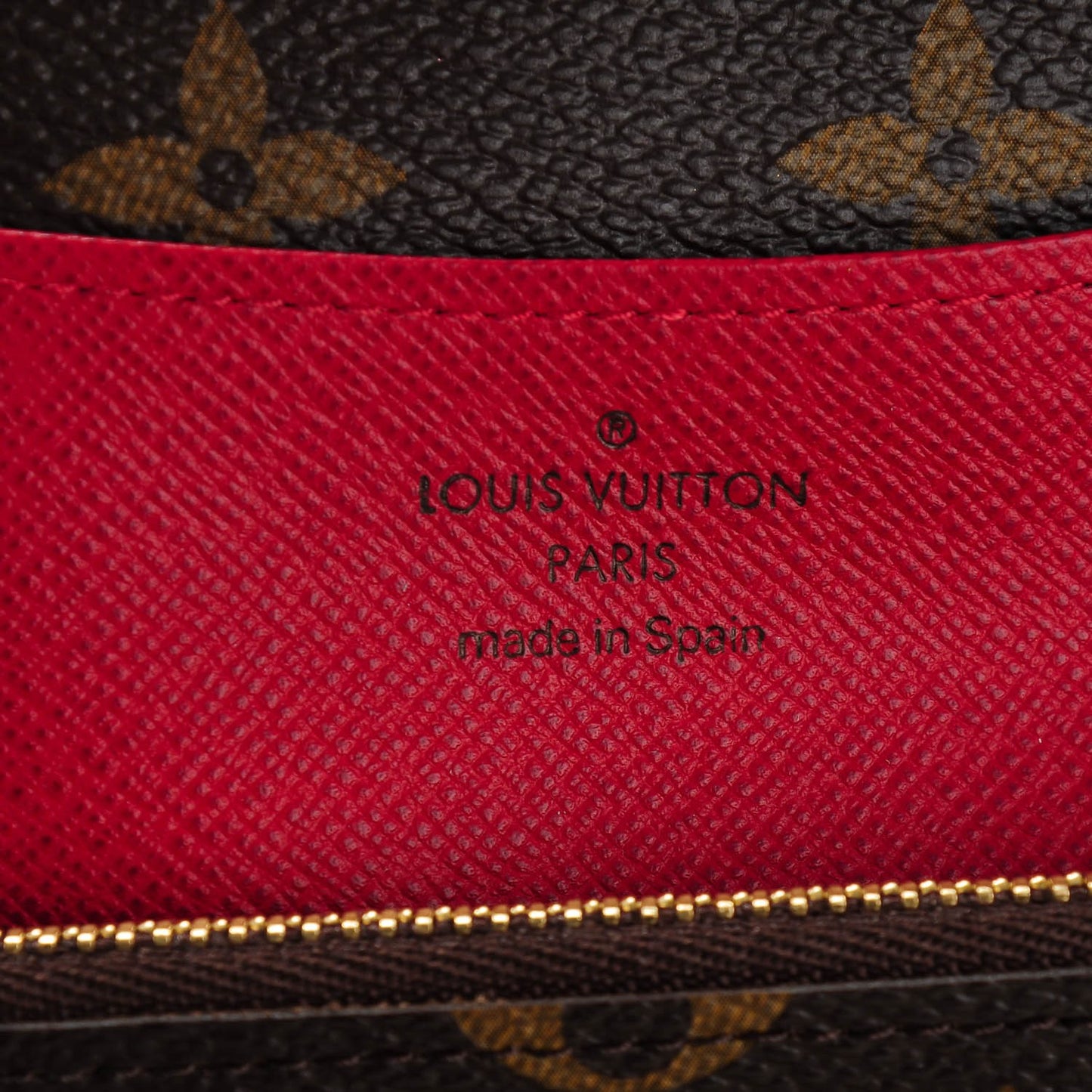Monogram Emilie Wallet Red