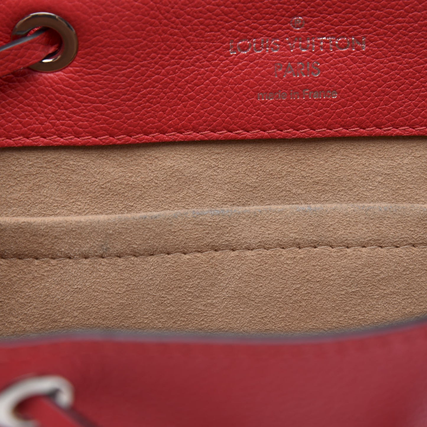 Soft Calfskin Lockme Backpack Poppy