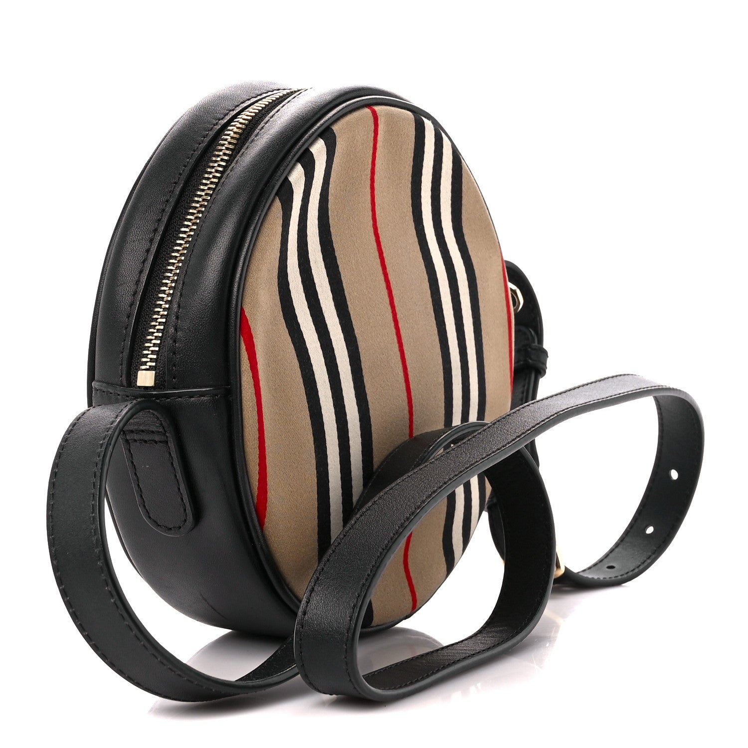 Burberry E-Canvas Calfskin Icon Stripe Louise Bag Archive Beige 3 of 10