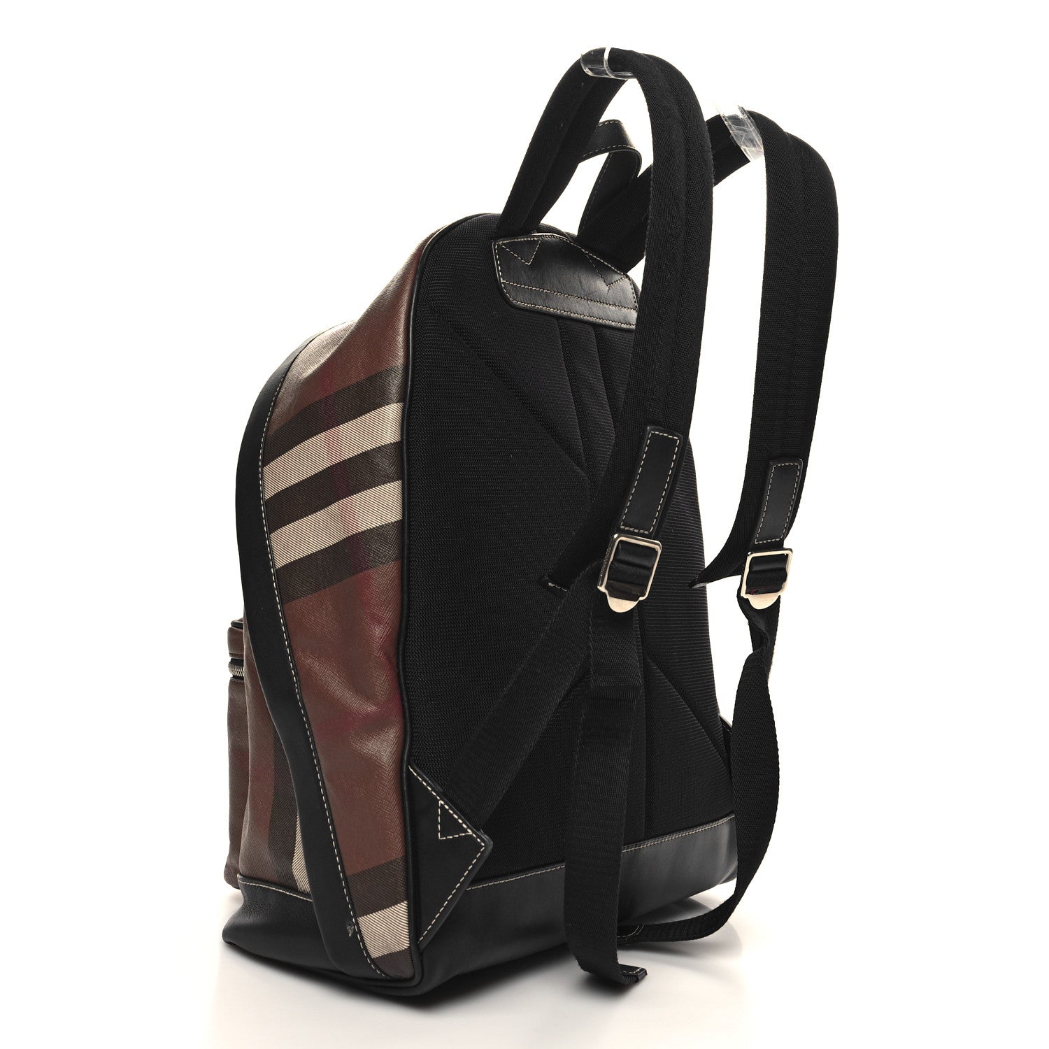 Burberry E-Canvas Check Jett Backpack Dark Birch Brown 3 of 13