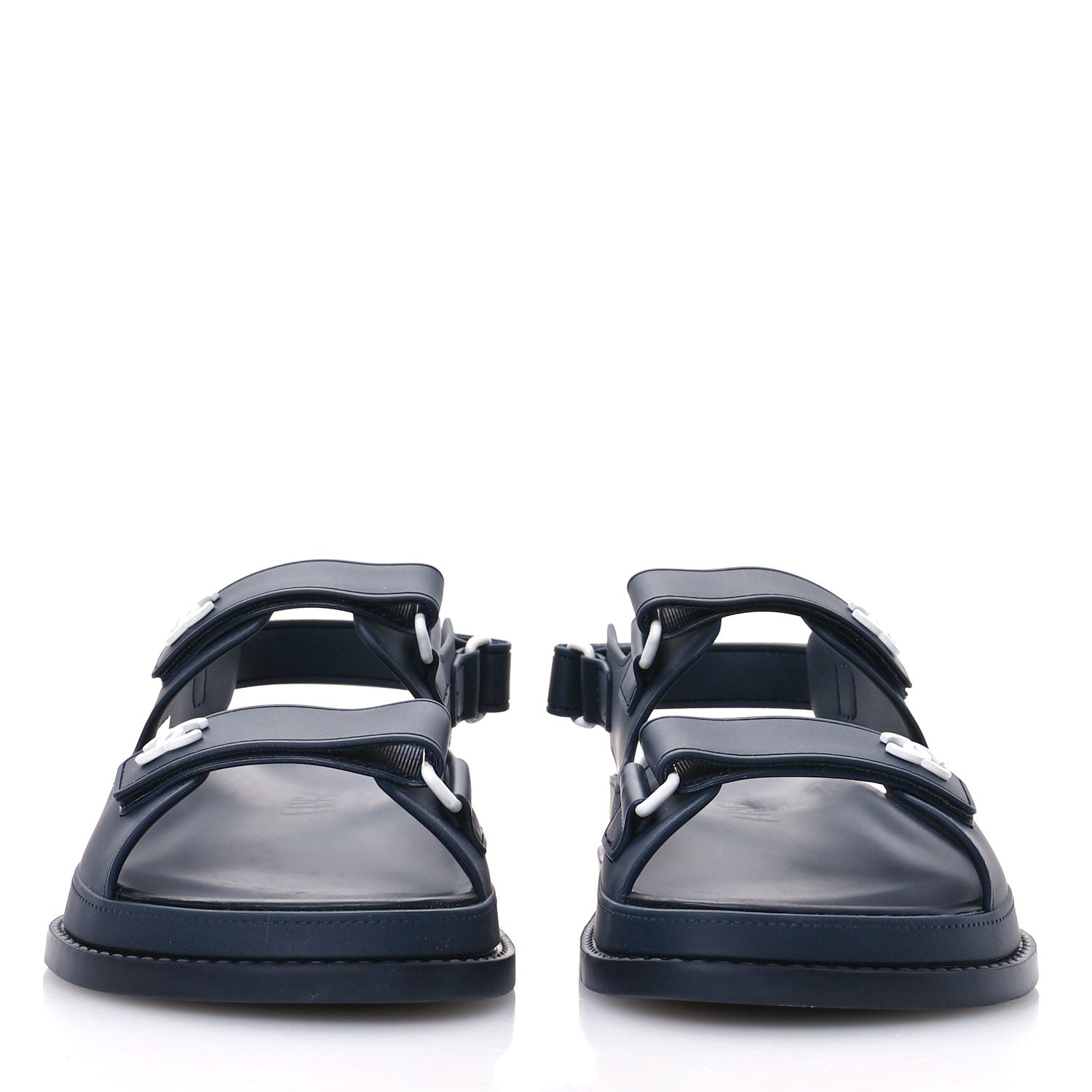 Chanel Rubber CC Dad Sandals 40 Navy 3 of 9