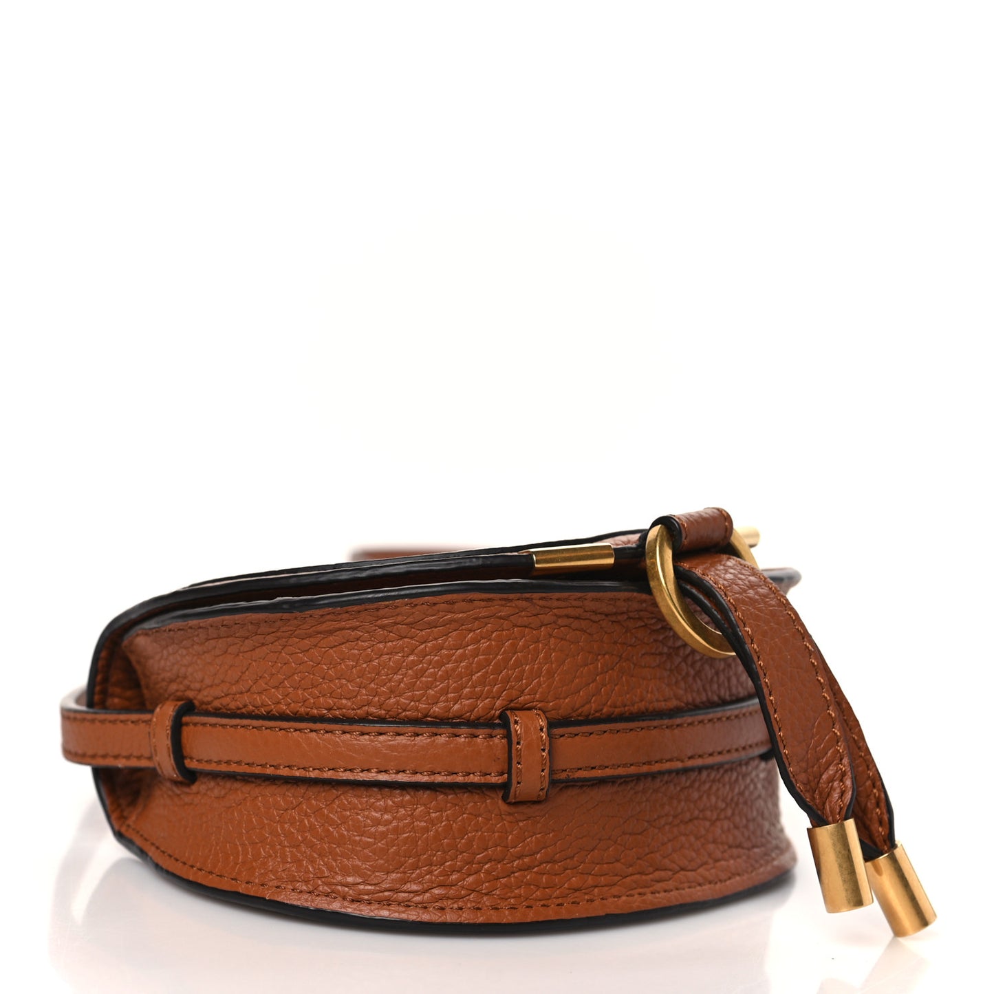 Calfskin Nano Marcie Saddle Bag Tan