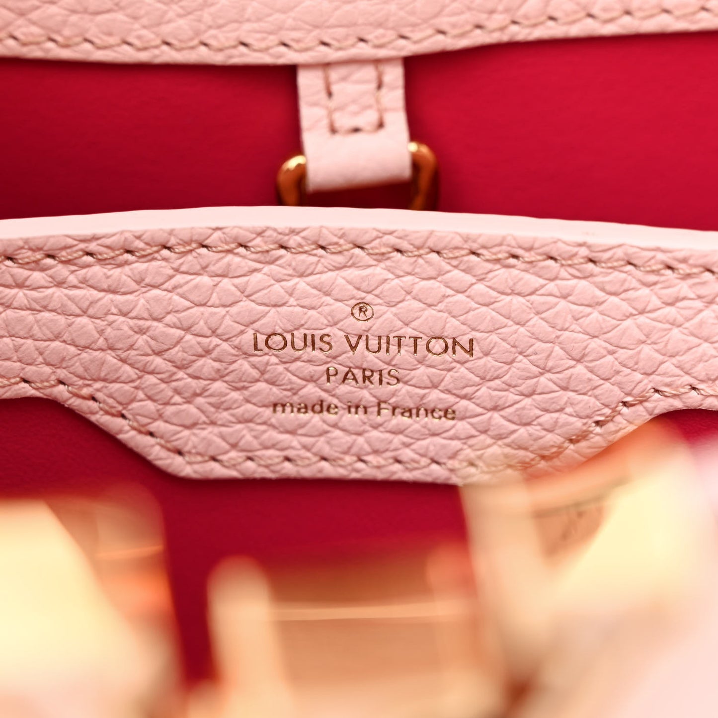 Taurillon Resin Murano Capucines BB Rose Jasmin