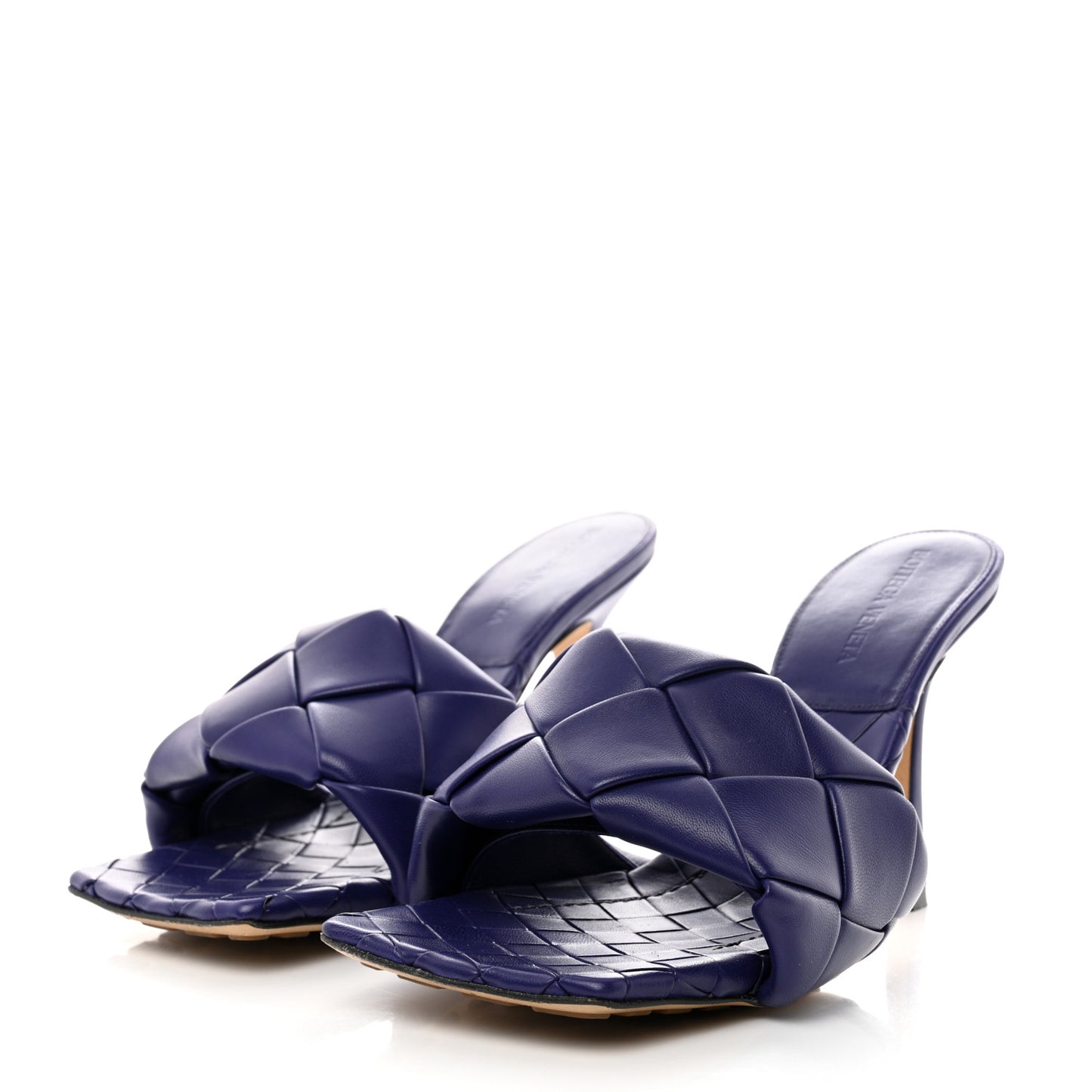 Nappa Maxi Intrecciato Lido 90mm Mule Sandals 39 Unicorn