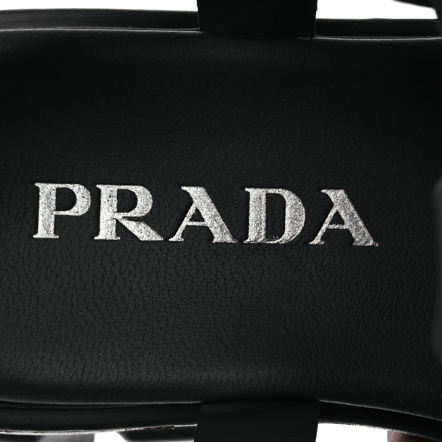 Prada Foam Rubber Triangle Logo Monolith 55mm Cage Sandals 40 Black 9 of 13