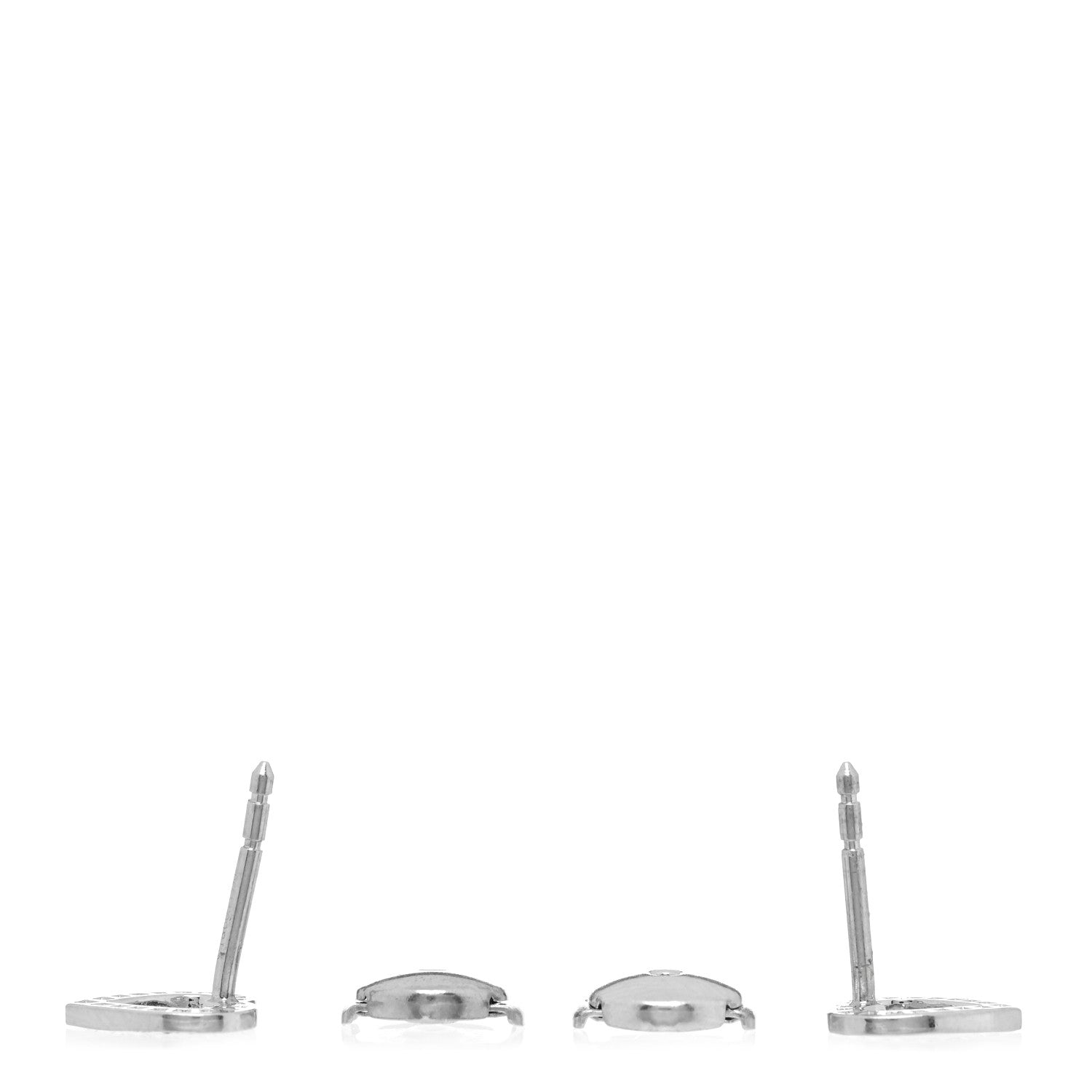 Tiffany Platinum Diamond Tiffany Heart Earrings 3 of 4