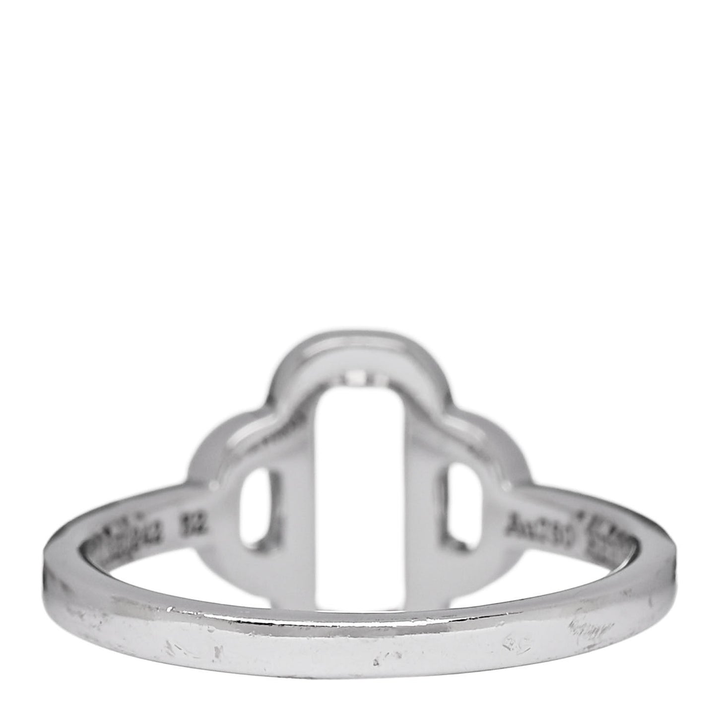 18K White Gold Diamond Attelage Ring 52 6