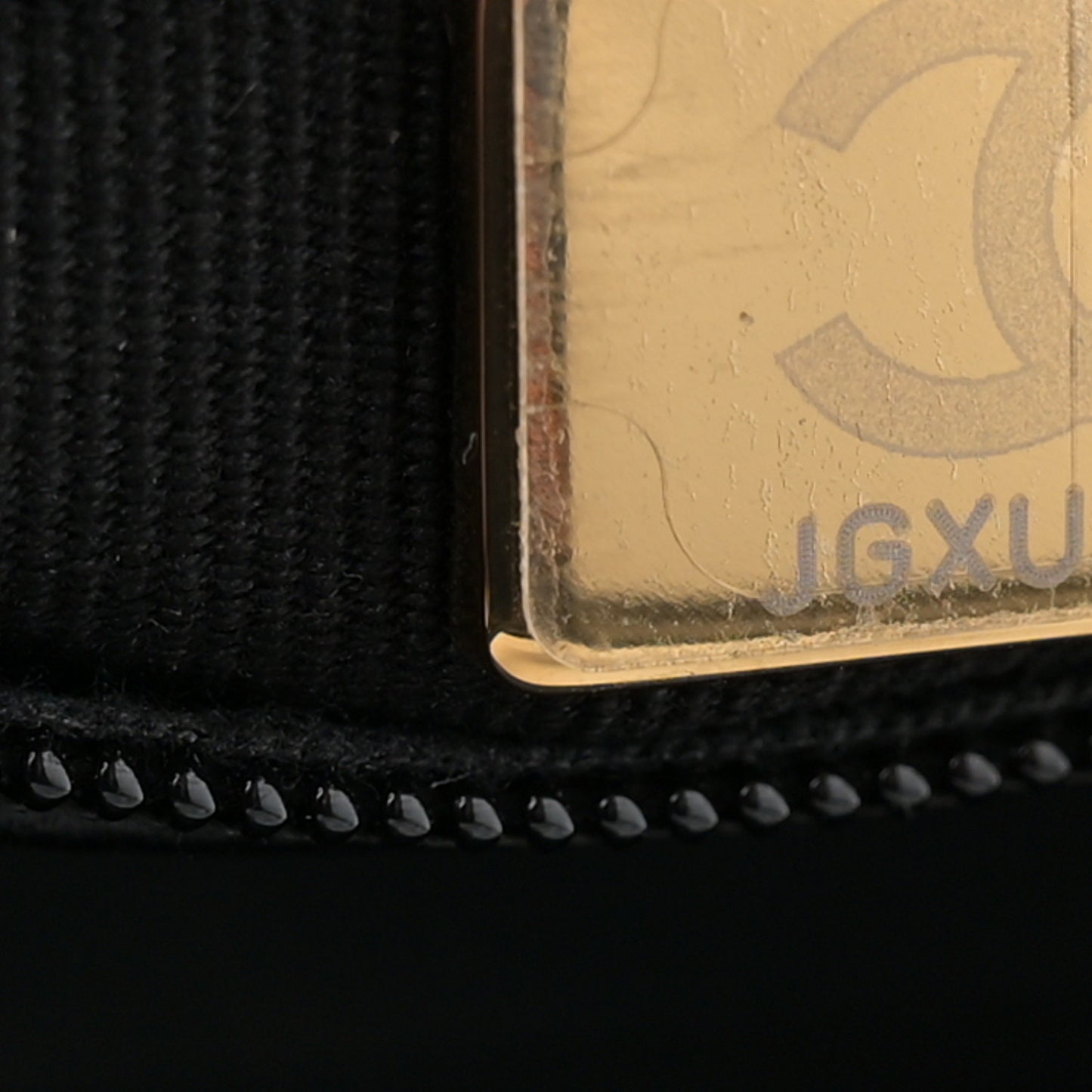 Shiny Aged Calfskin Quilted Nano Kelly Shopper Black