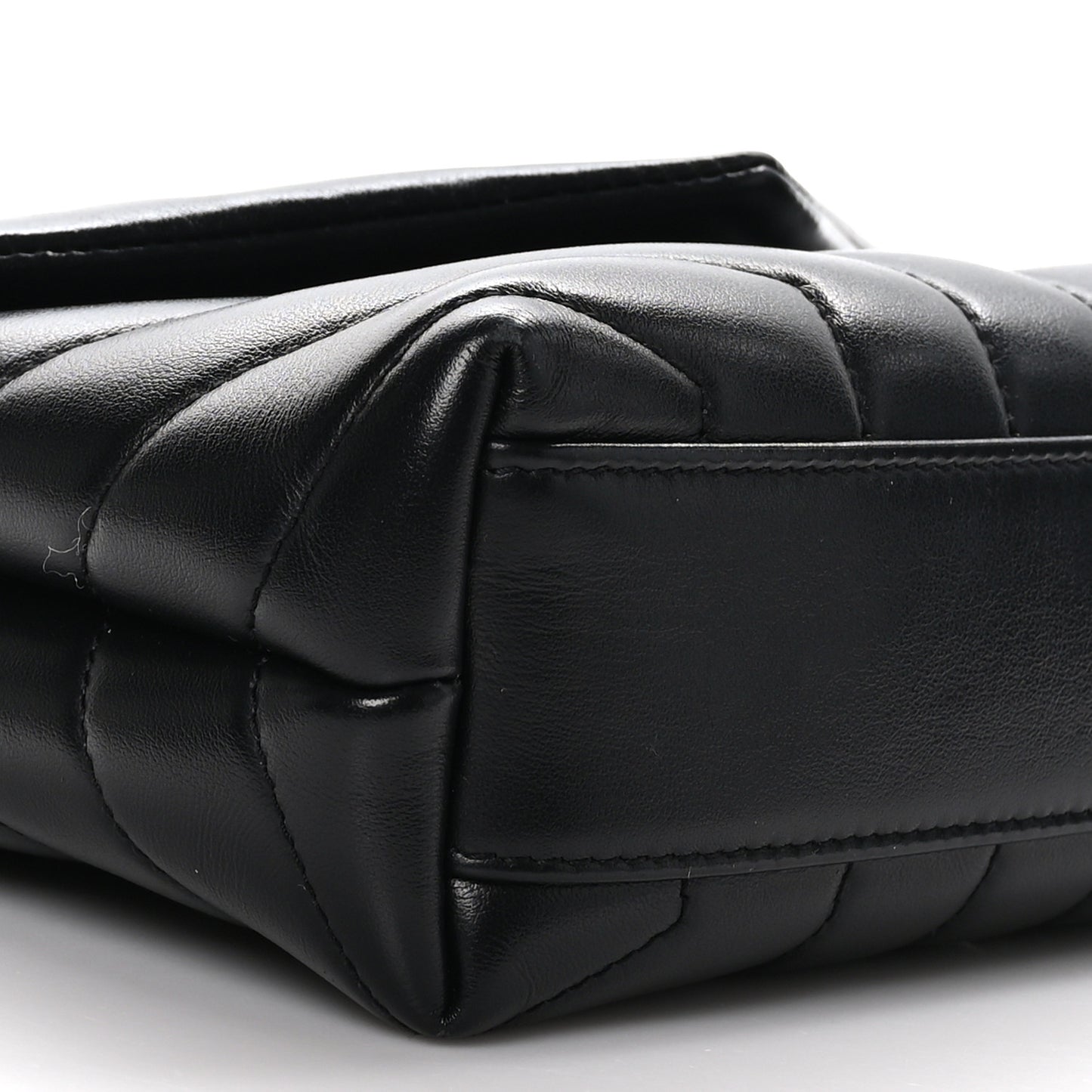 Calfskin Y Quilted Monogram Toy Loulou Crossbody Bag Black