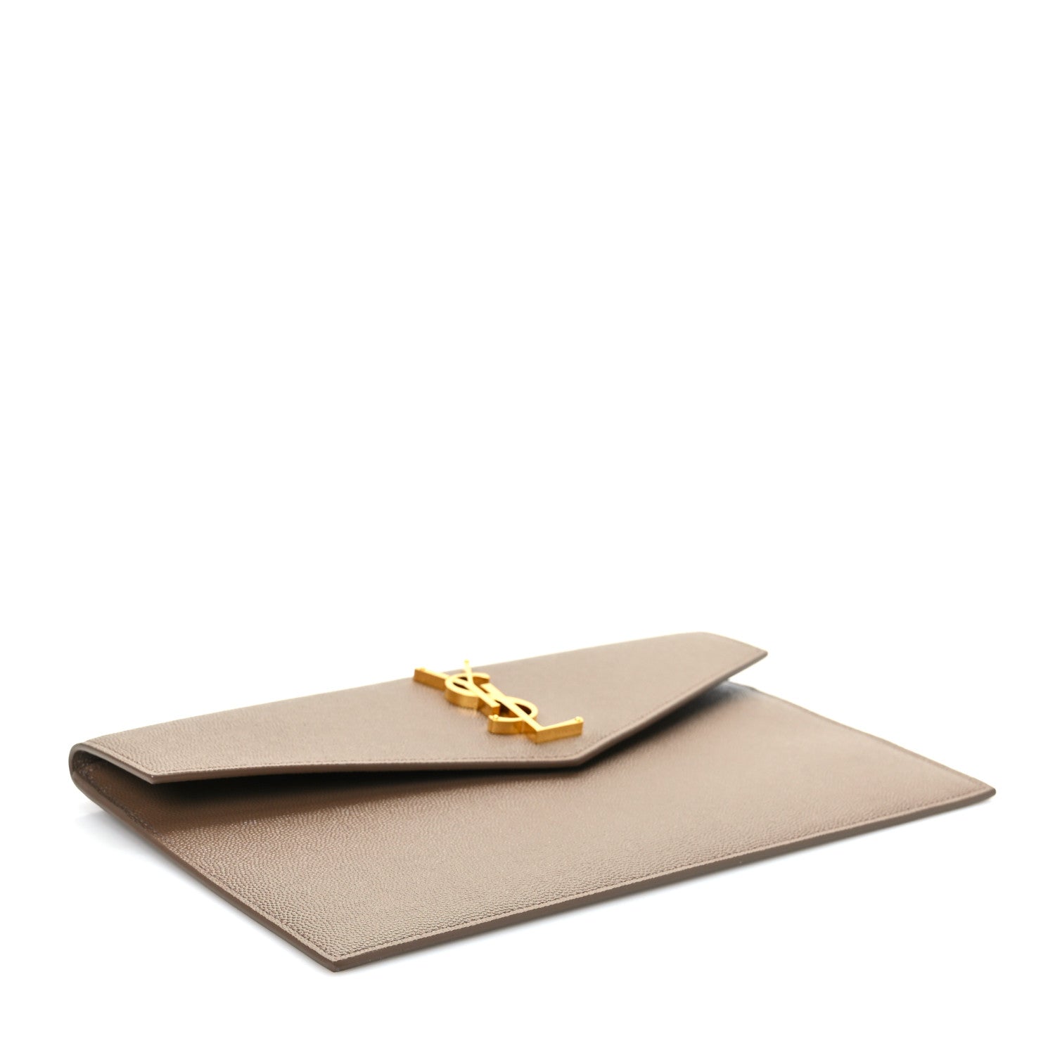 Saint Laurent Grain De Poudre Uptown Pouch Dark Beige 4 of 7