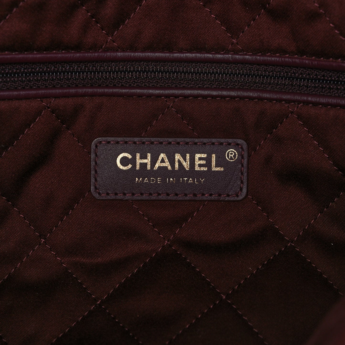Shiny Calfskin Quilted Small Chanel 22 Dark Burgundy