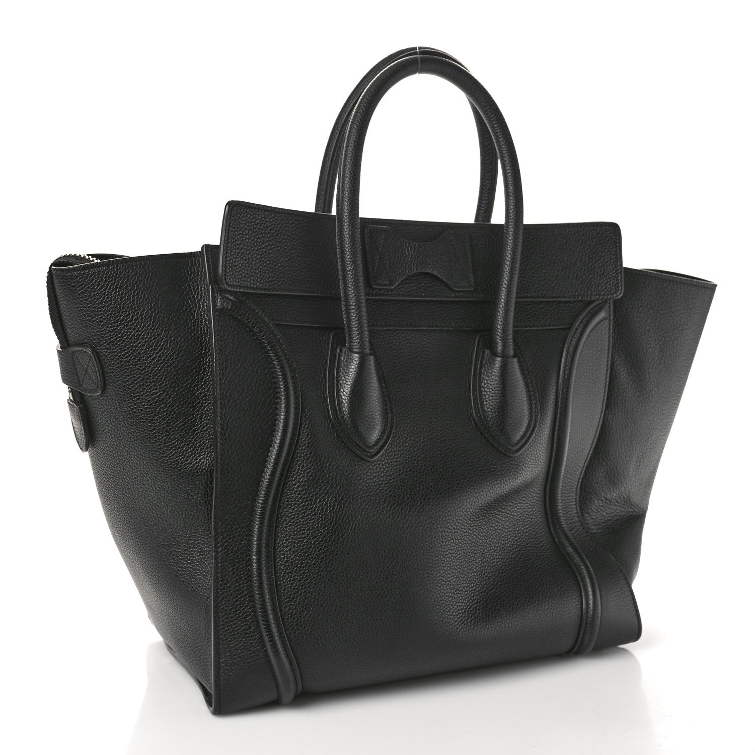 Celine Drummed Calfskin Mini Luggage Black 3 of 11