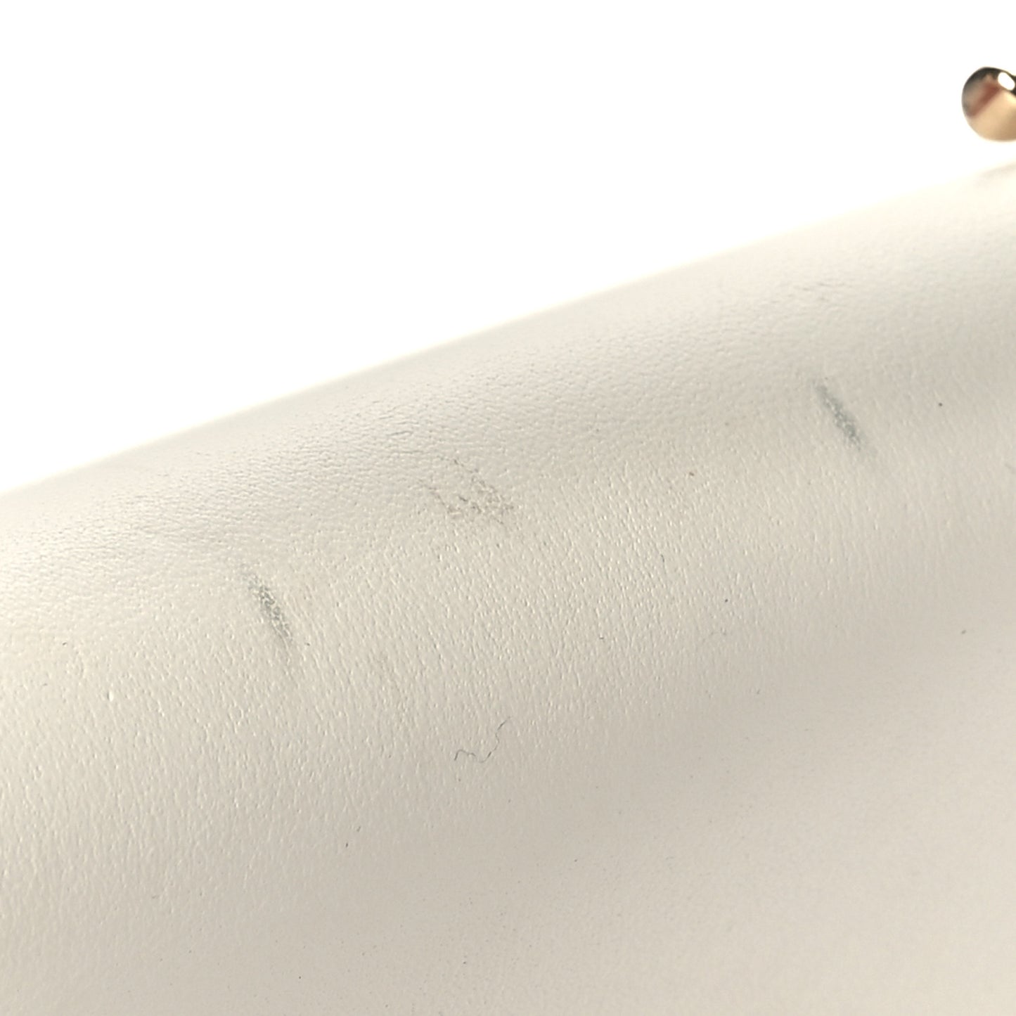 Calfskin Mini Drew Shoulder Bag White