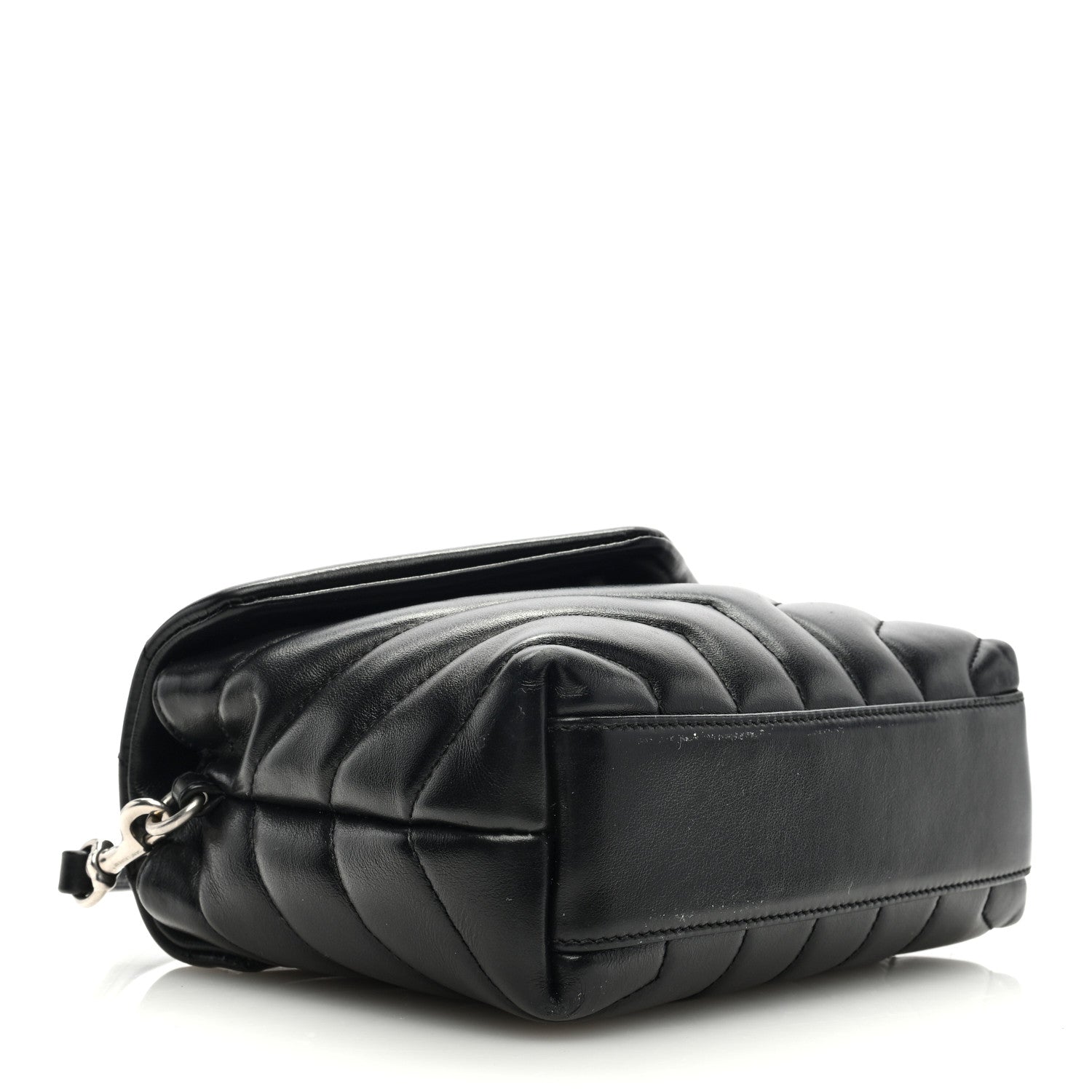 Saint Laurent SAINT LAURENT Calfskin Y Quilted Monogram Toy Loulou Crossbody Bag Black 4 of 11