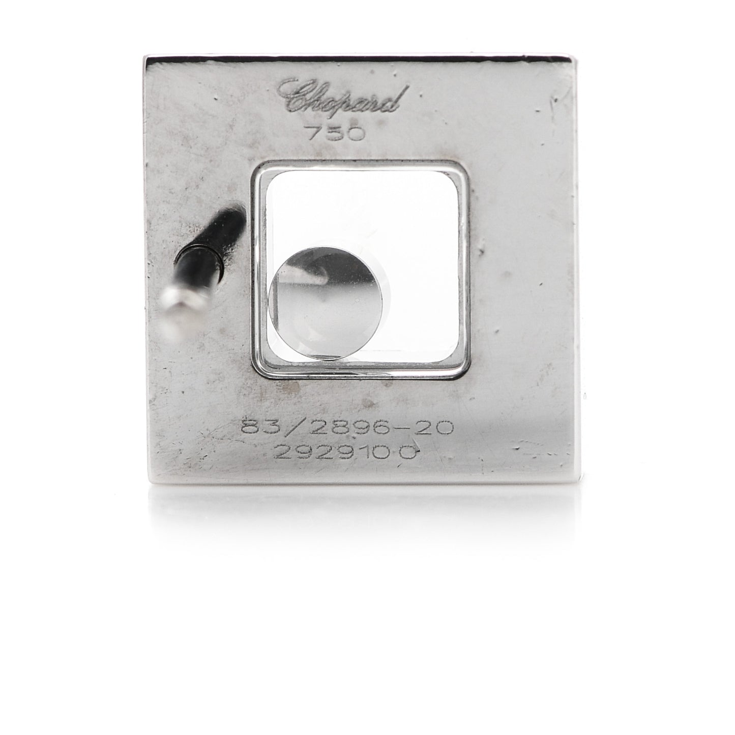 18K White Gold Happy Diamonds Square Earrings