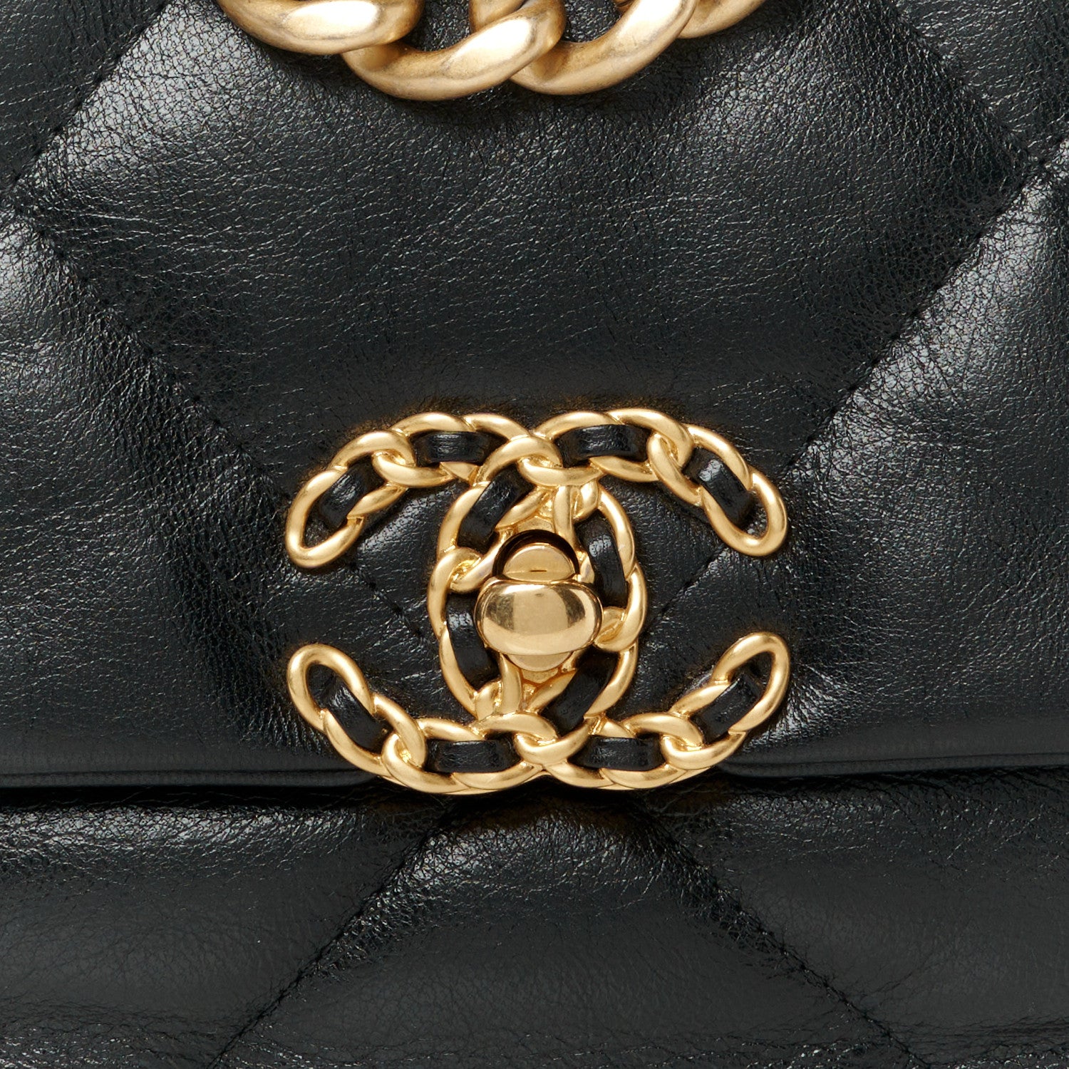 Chanel Goatskin Quilted Medium Chanel 19 Flap Black 8 of 10