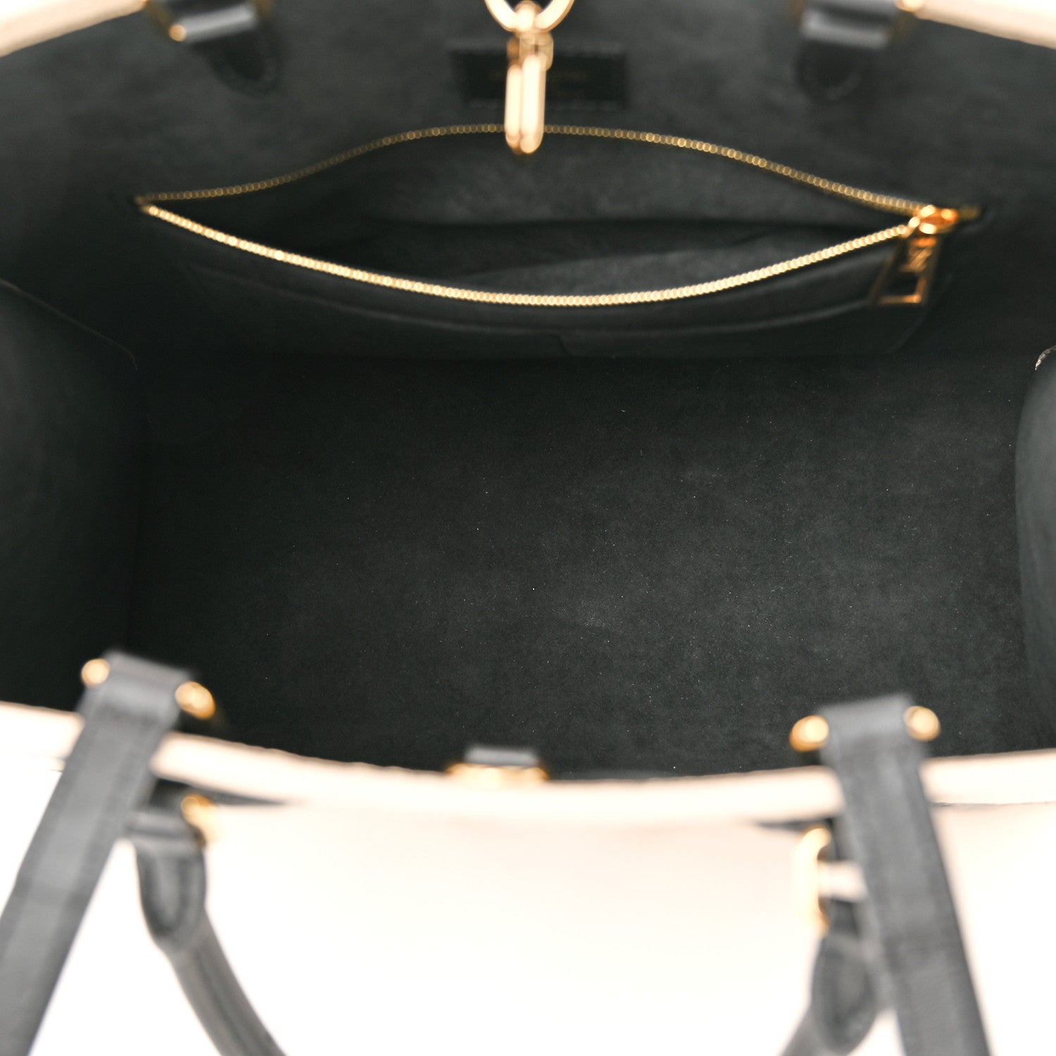 Louis Vuitton Empreinte Monogram Giant Broderies Onthego MM Cream Black 5 of 10