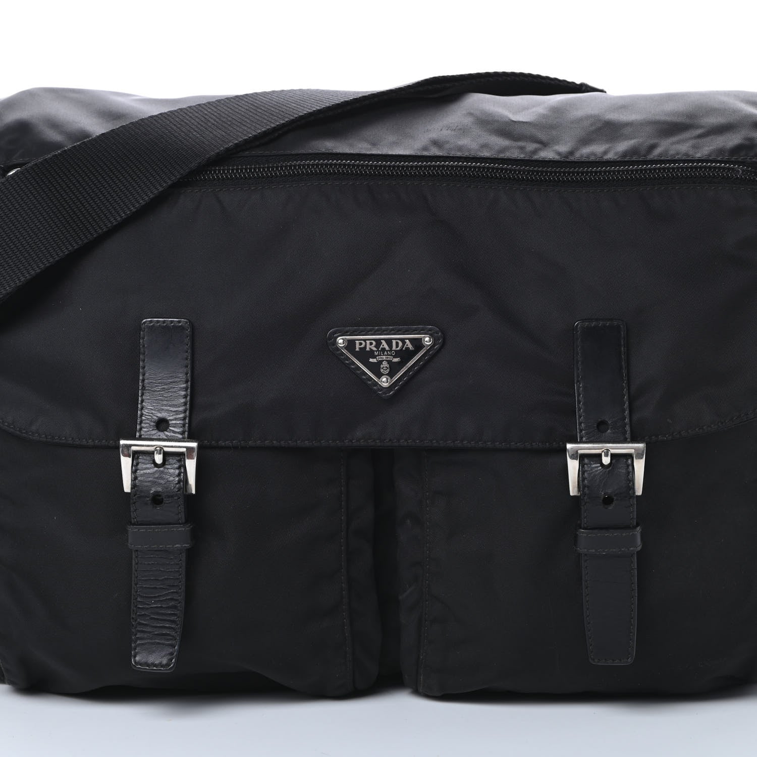 Prada Nylon Vela Messenger Bag Black 8 of 16