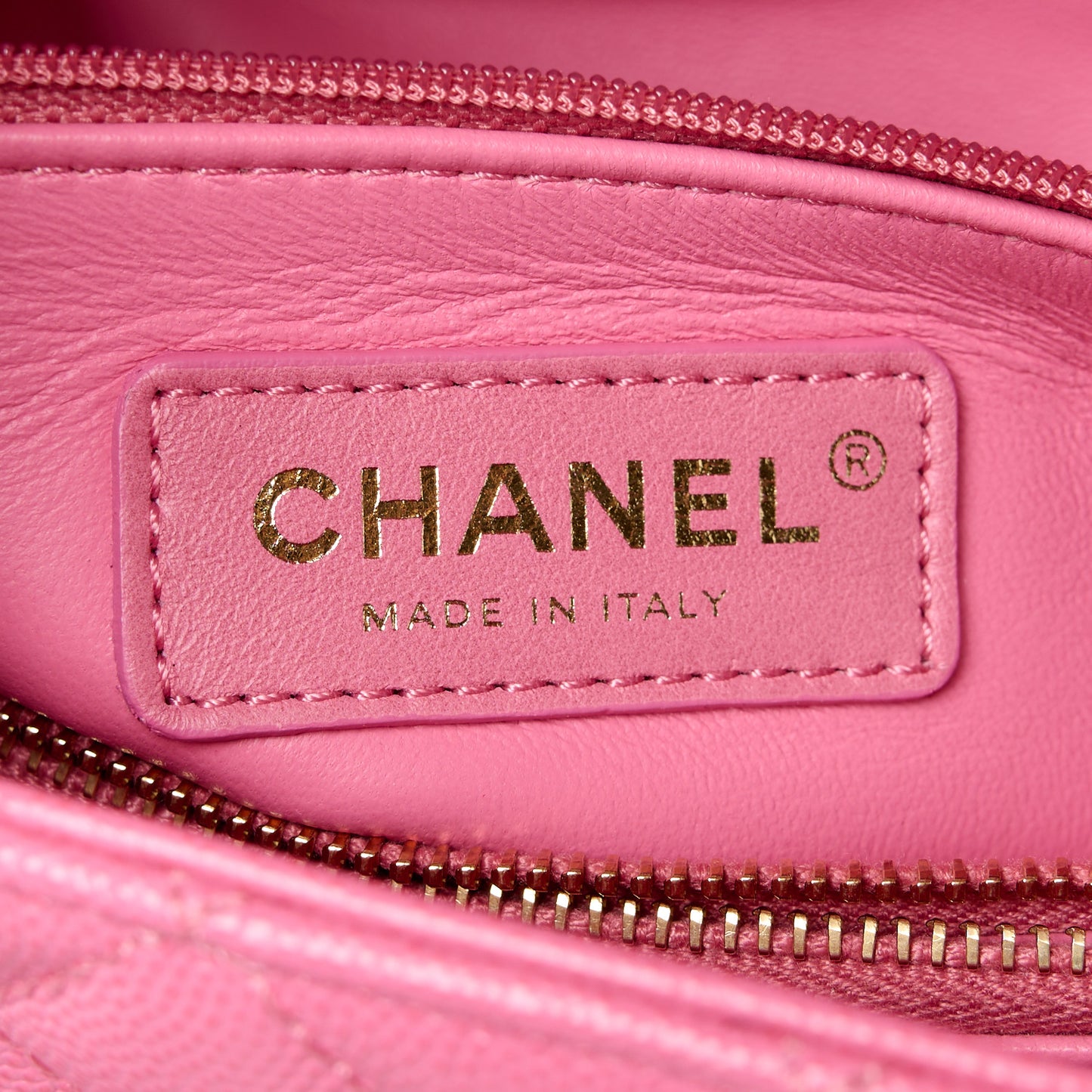 Caviar Lizard Embossed Quilted Small Coco Handle Flap Pink