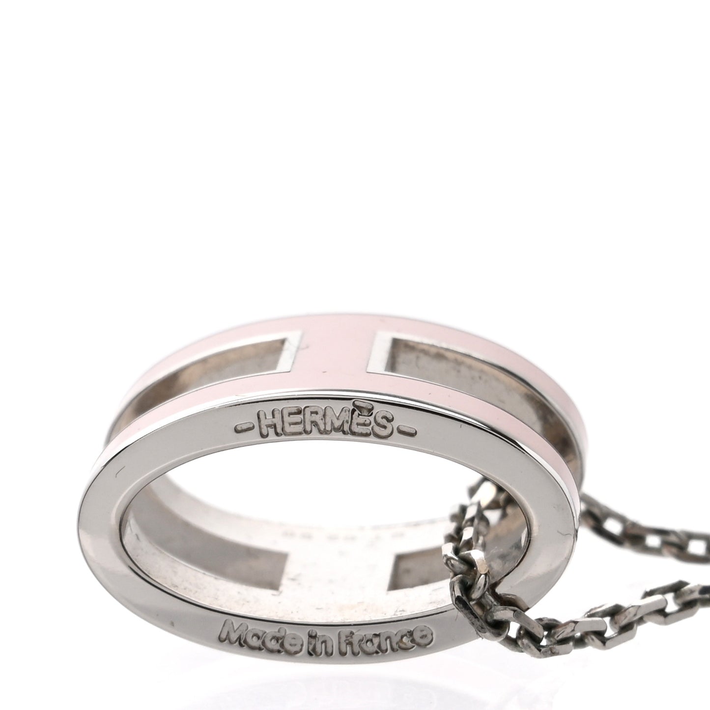 Palladium Mini Pop H Pendant Necklace Rose Dragee